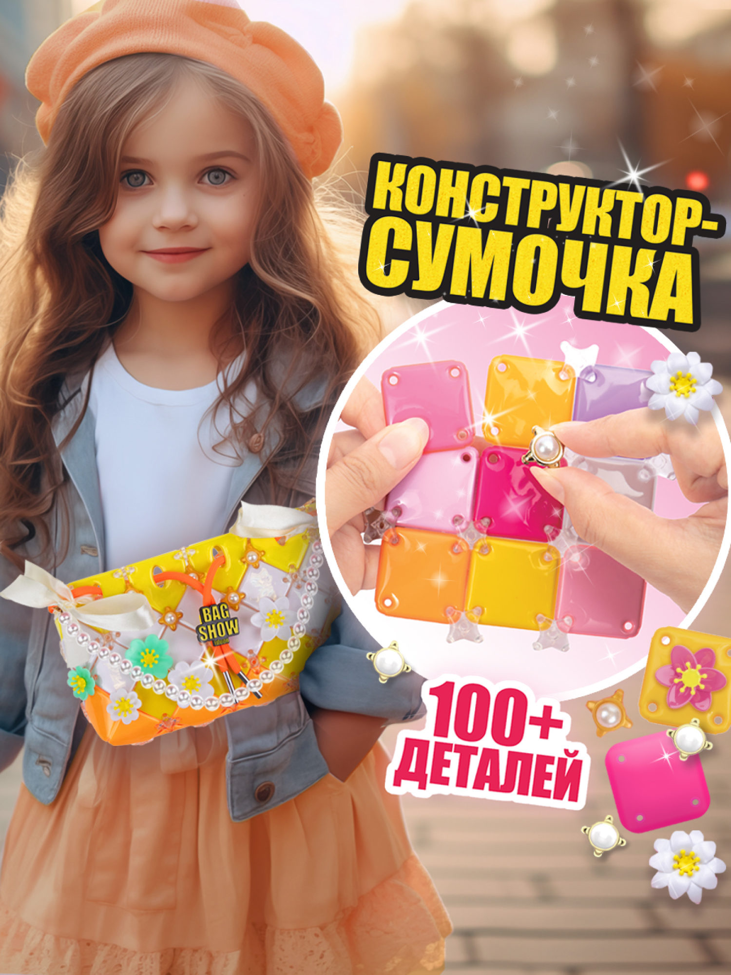 Игровой набор для создания сумочки 1TOY BAG SHOW Sunrise, подарочный, для творчества, рукоделия, игрушки для девочек, конструктор