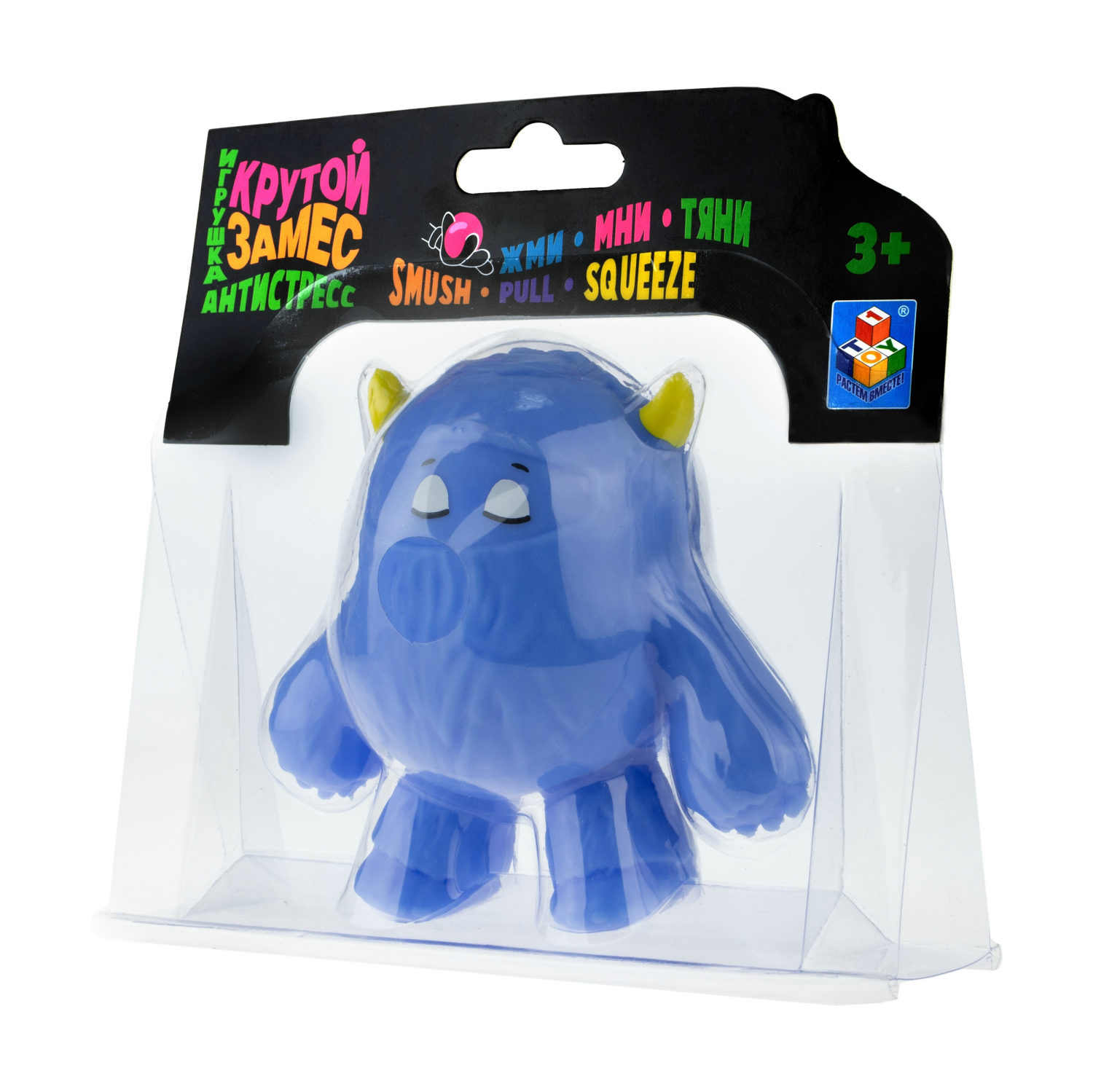 Антистресс-игрушка для рук 1TOY Крутой замес Йети тянущийся снежный человек, жмякалка, мялка, 4 цвета в ассортименте, 12 см