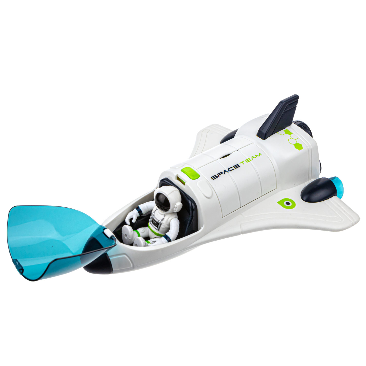 1TOY SPACE TEAM Космический шаттл (шаттл со светом и звуком и открывающимися элементами, космонавт), кор.