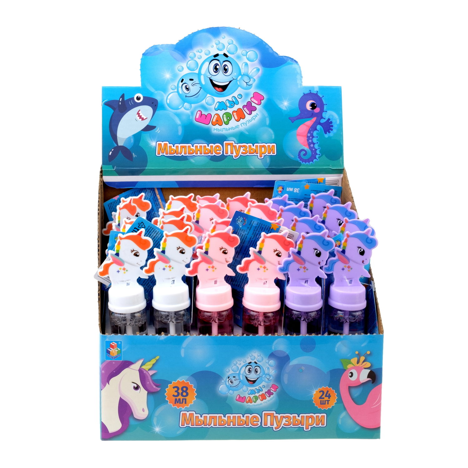 Мыльные пузыри 1TOY Мы-шарики! Единорог, 38 мл, в ассортименте