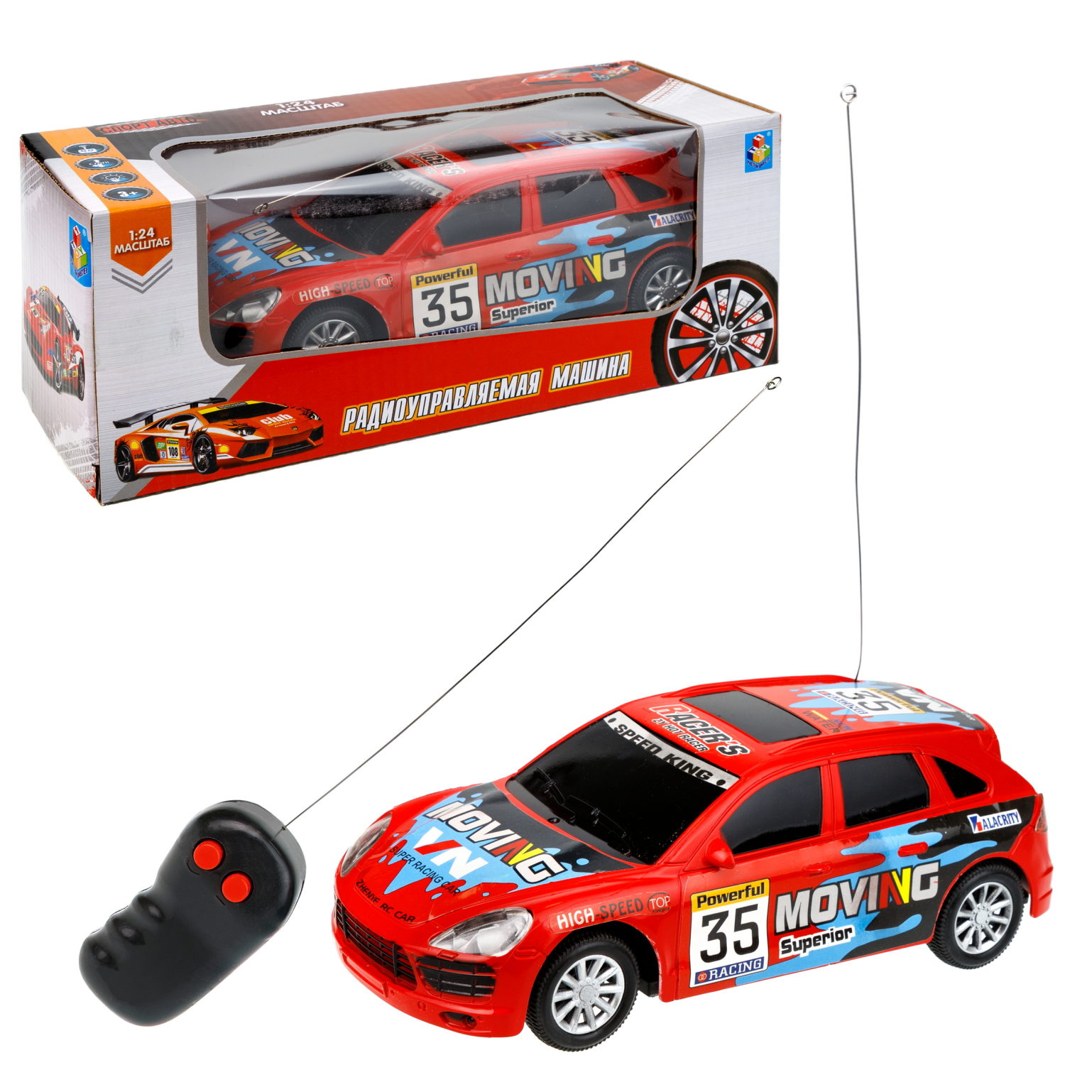 Машинка на пульте управления 1TOY со светом