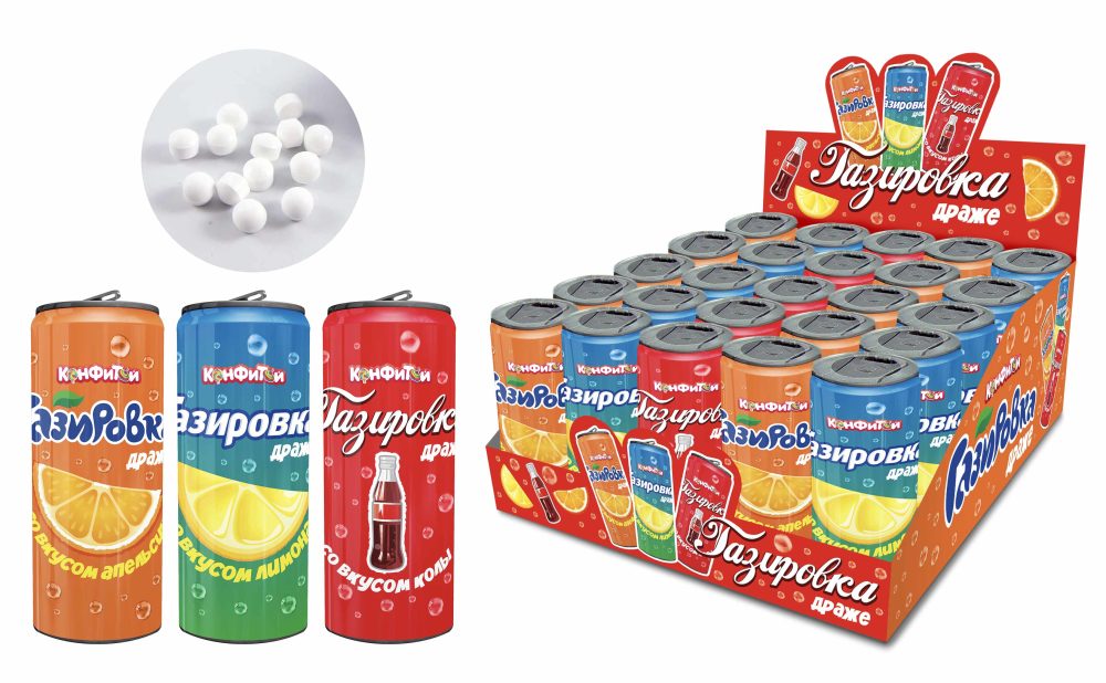 ГАЗИРОВКА драже в баночке, блок 30 шт. (7г х 30 х 20)