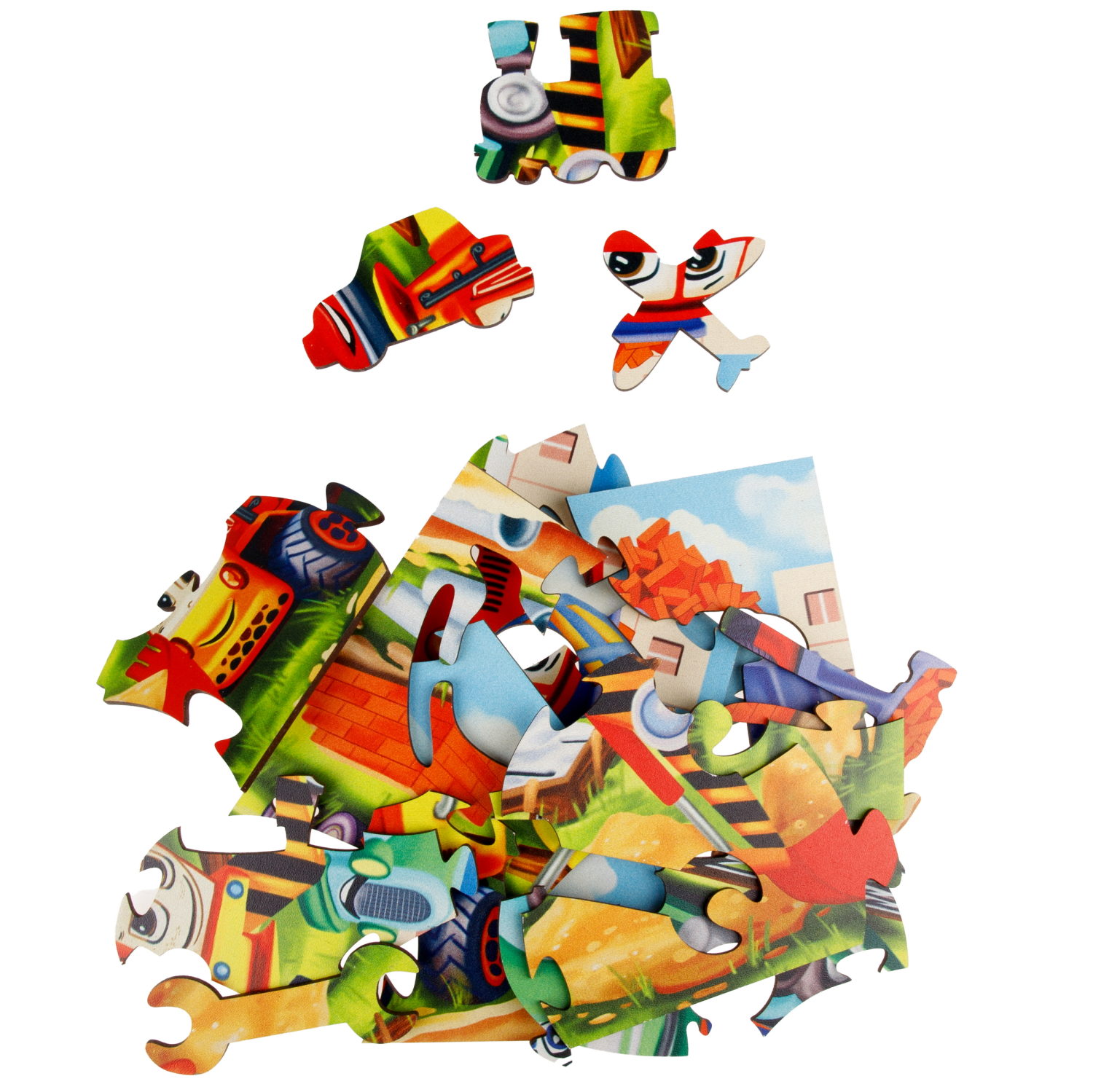 Деревянные пазлы Collection Transport Строительная техника, 18 деталей