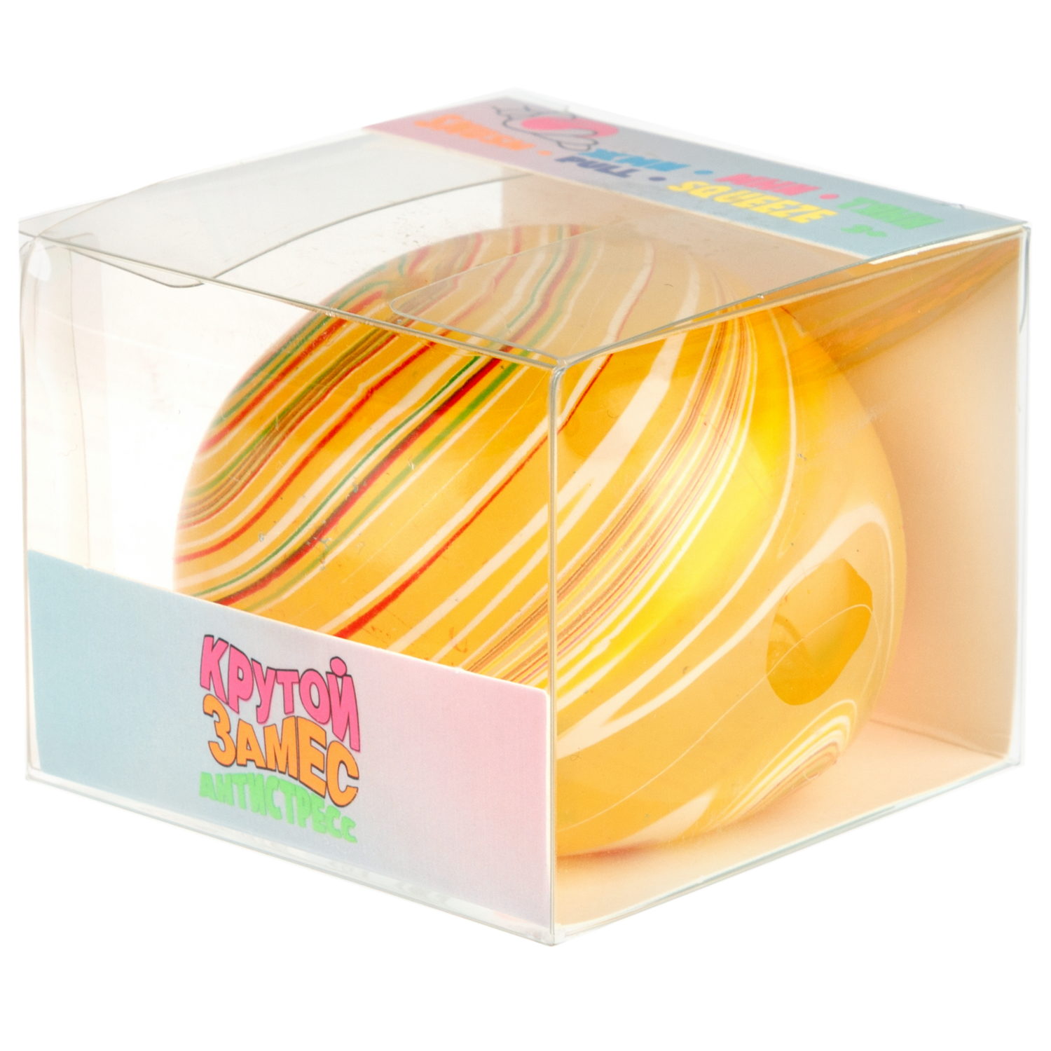 Игрушка-антистресс 1TOY Крутой замес Супергель Шар марблс, 6 см, в ассортименте