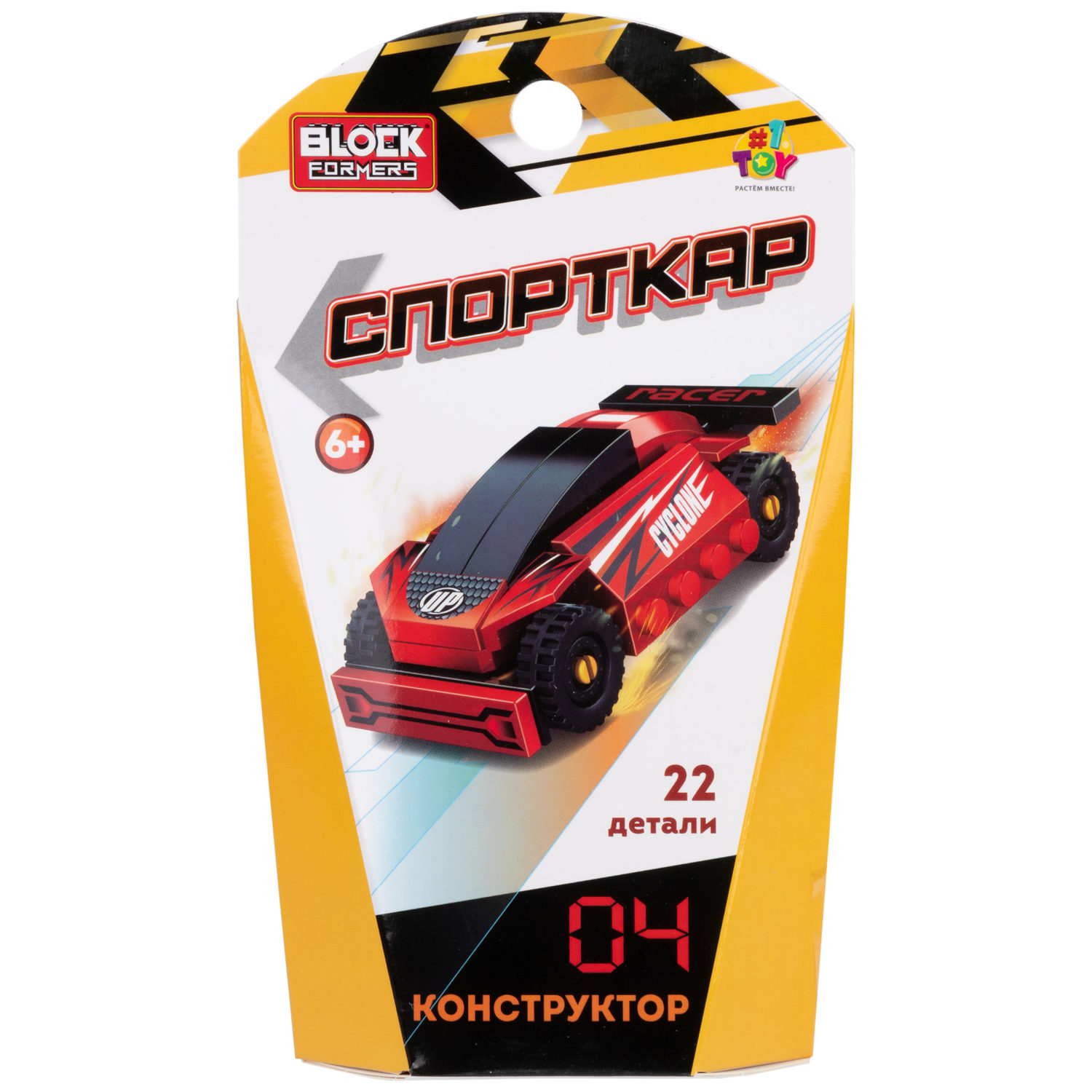 1TOY конструктор Blockformers "Спорткар", в ассортименте 6 видов