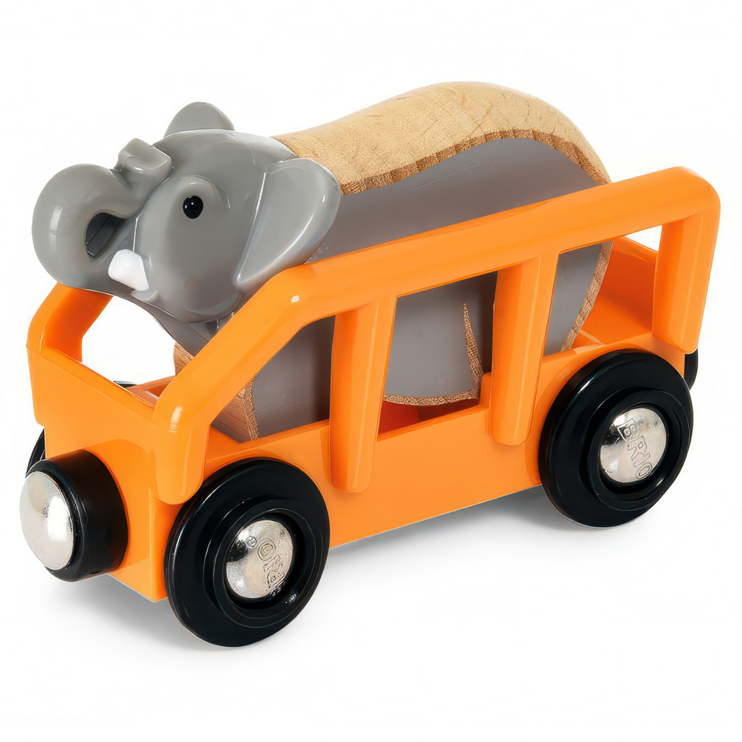 Деревянная железная дорога BRIO "Сафари", поезд детский на рельсах - паровозик на магнитах, 26 элементов