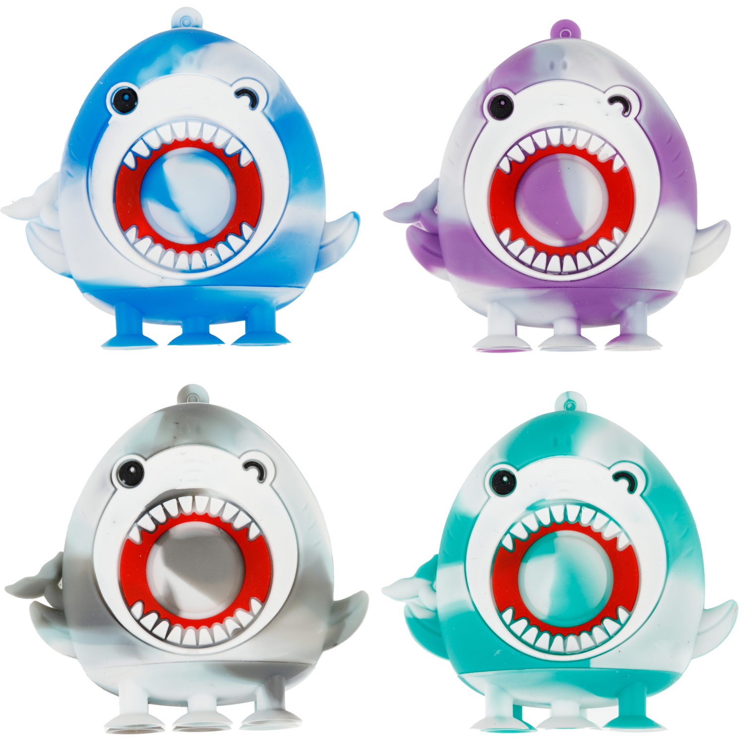 1toy Жмяка Hit Pop It "Акулы" на присосках 8х7,5х5 см, 4 вида в асс.