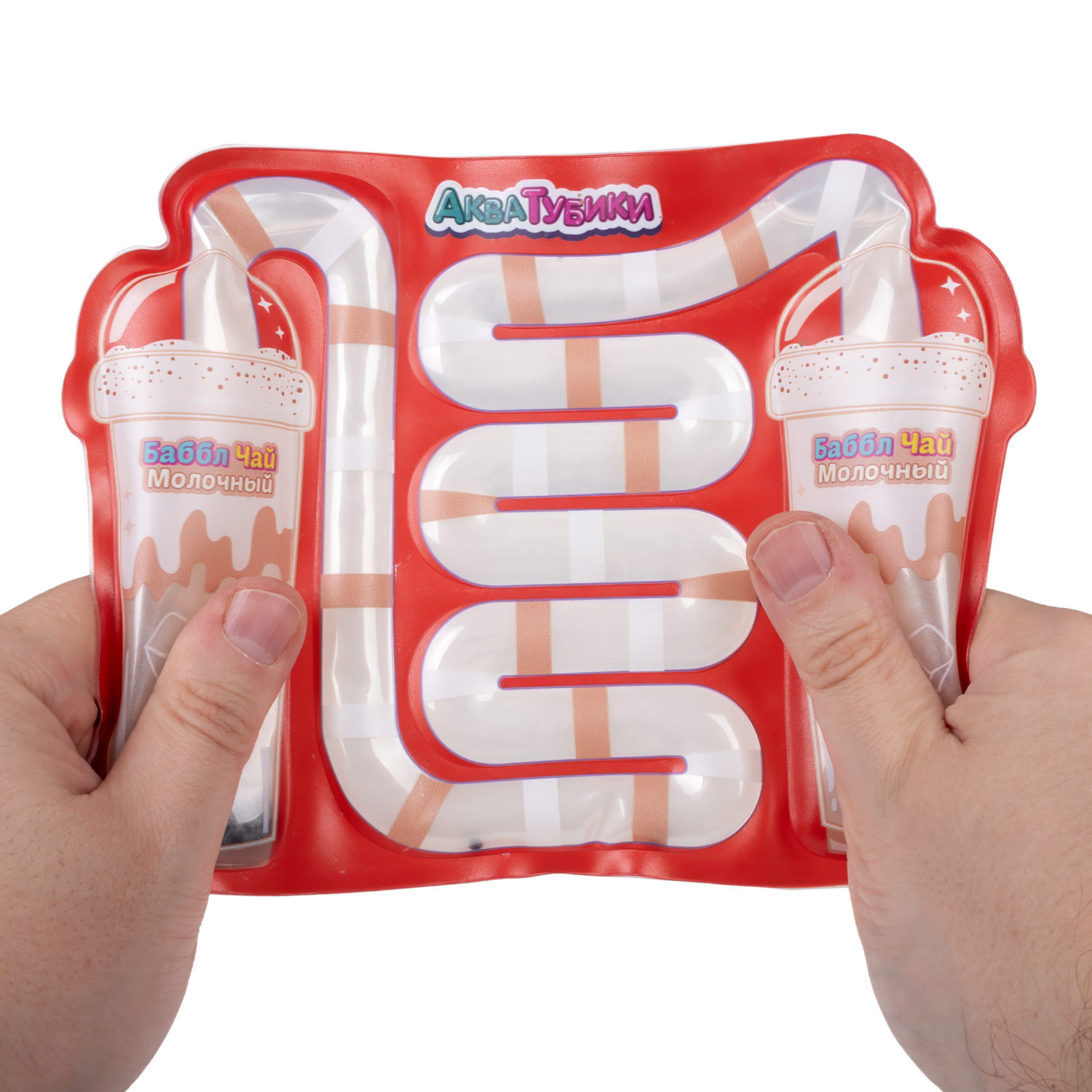 Акватубики 1TOY Кафешка: Баббл Чай молочный, антистресс переливайка