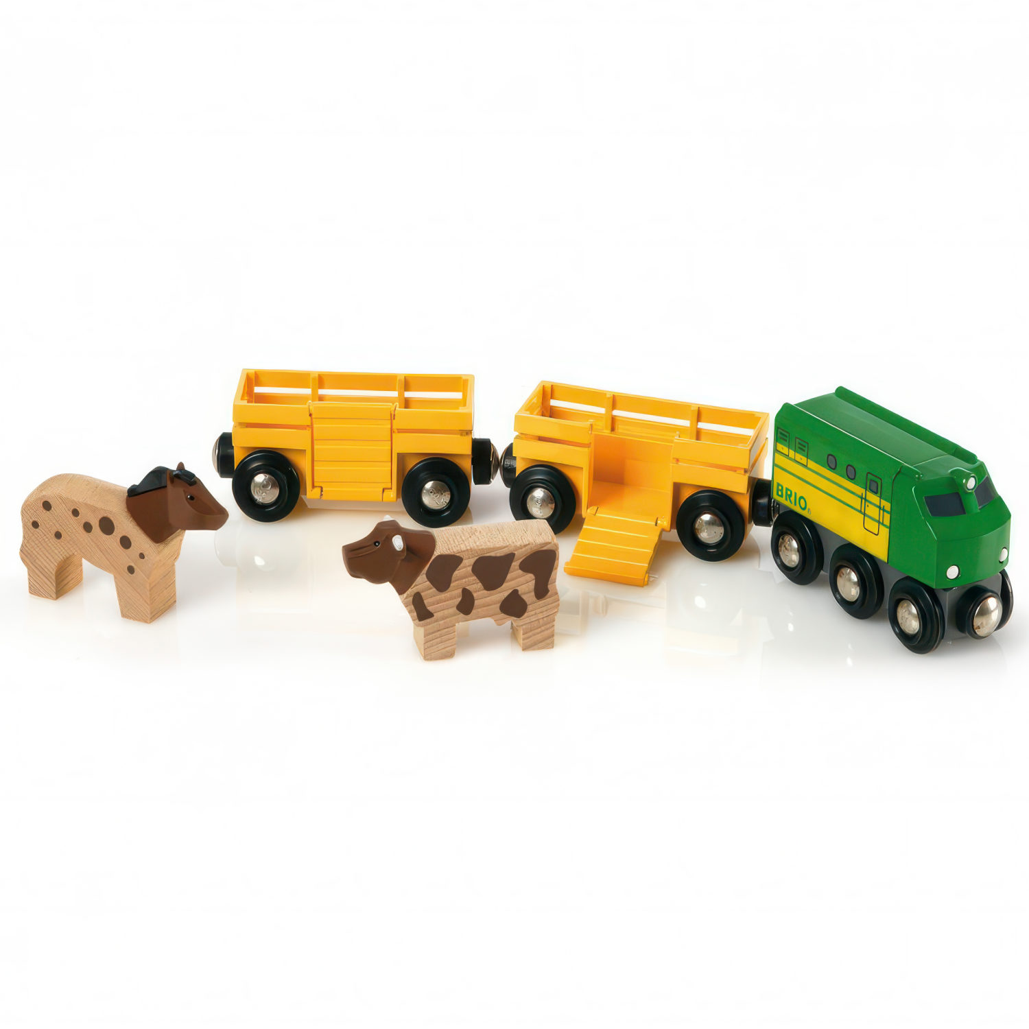 Поезд с животными BRIO на магнитах, для деревянной железной дороги 