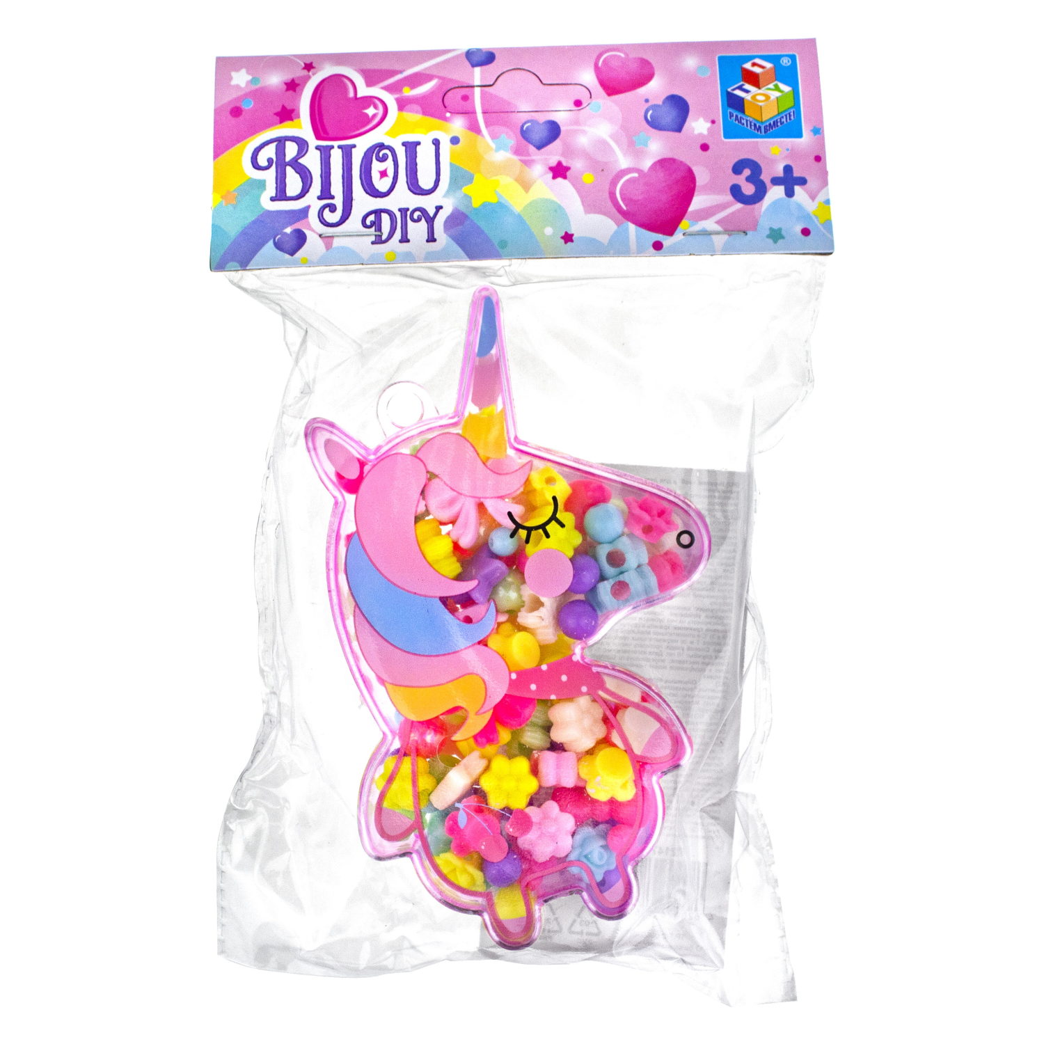 1TOY набор бусин "Bijou DIY" Единорог, 140 бусин