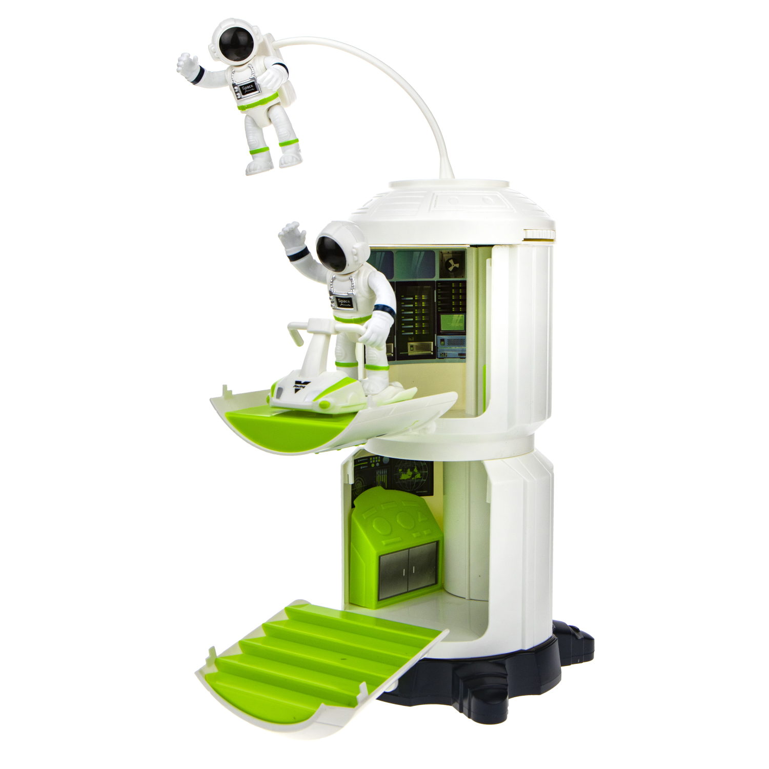 1TOY SPACE TEAM 3 в 1 Космический набор (станция, скутер, капсула, 2 космонавта, свет и звук), кор.