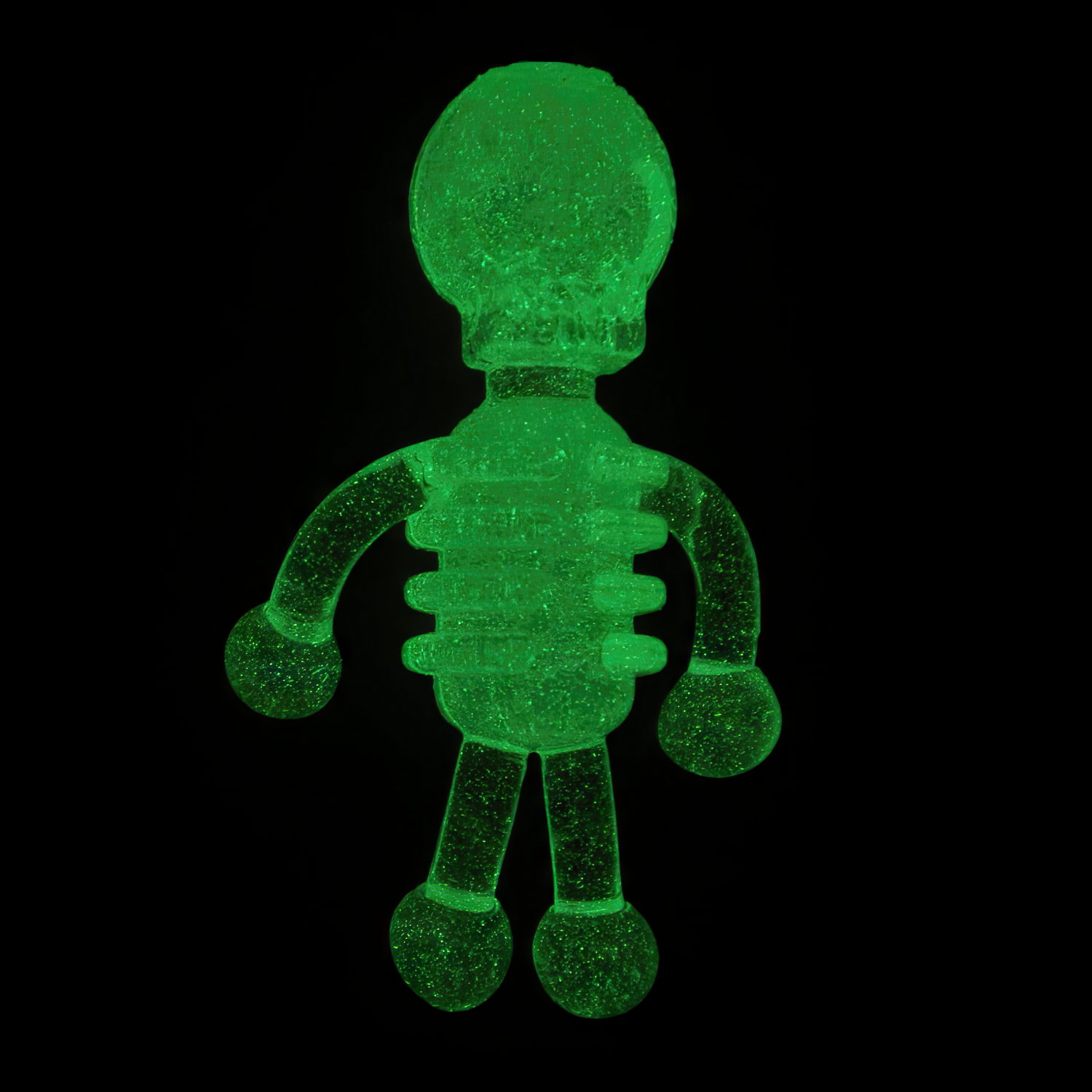 Игрушки-антистресс светящиеся в темноте 1TOY Залипушки "Скелеты", в упаковке 