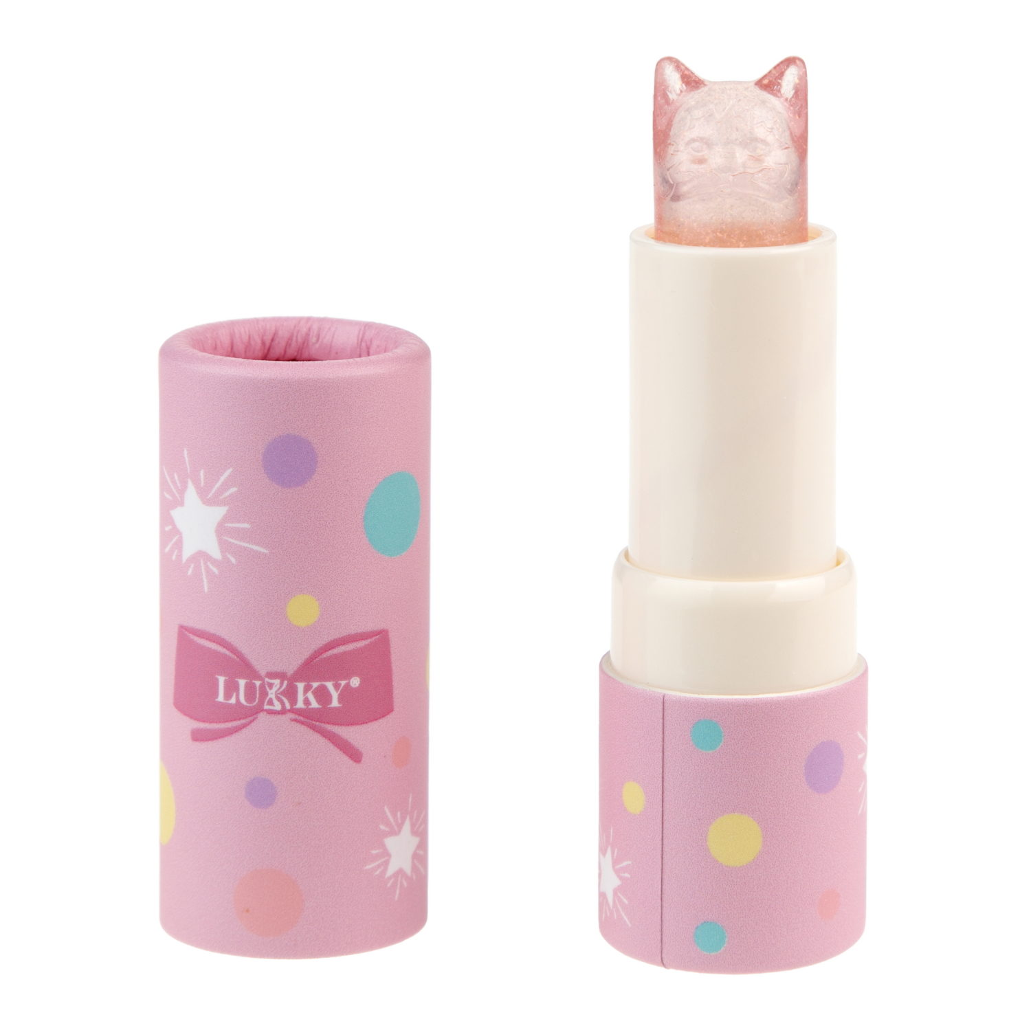 Lukky Парфюмированный стик в виде головы кошечки, детский бесспиртовой, 3,8 гр, розовый баббл гам, блистер