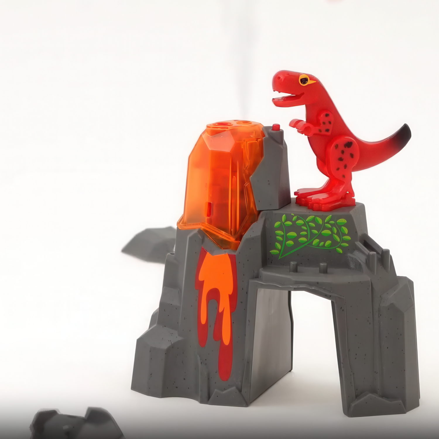 Динозавр и извергающийся вулкан BRIO со светом, звуком, паром, для деревянной железной дороги