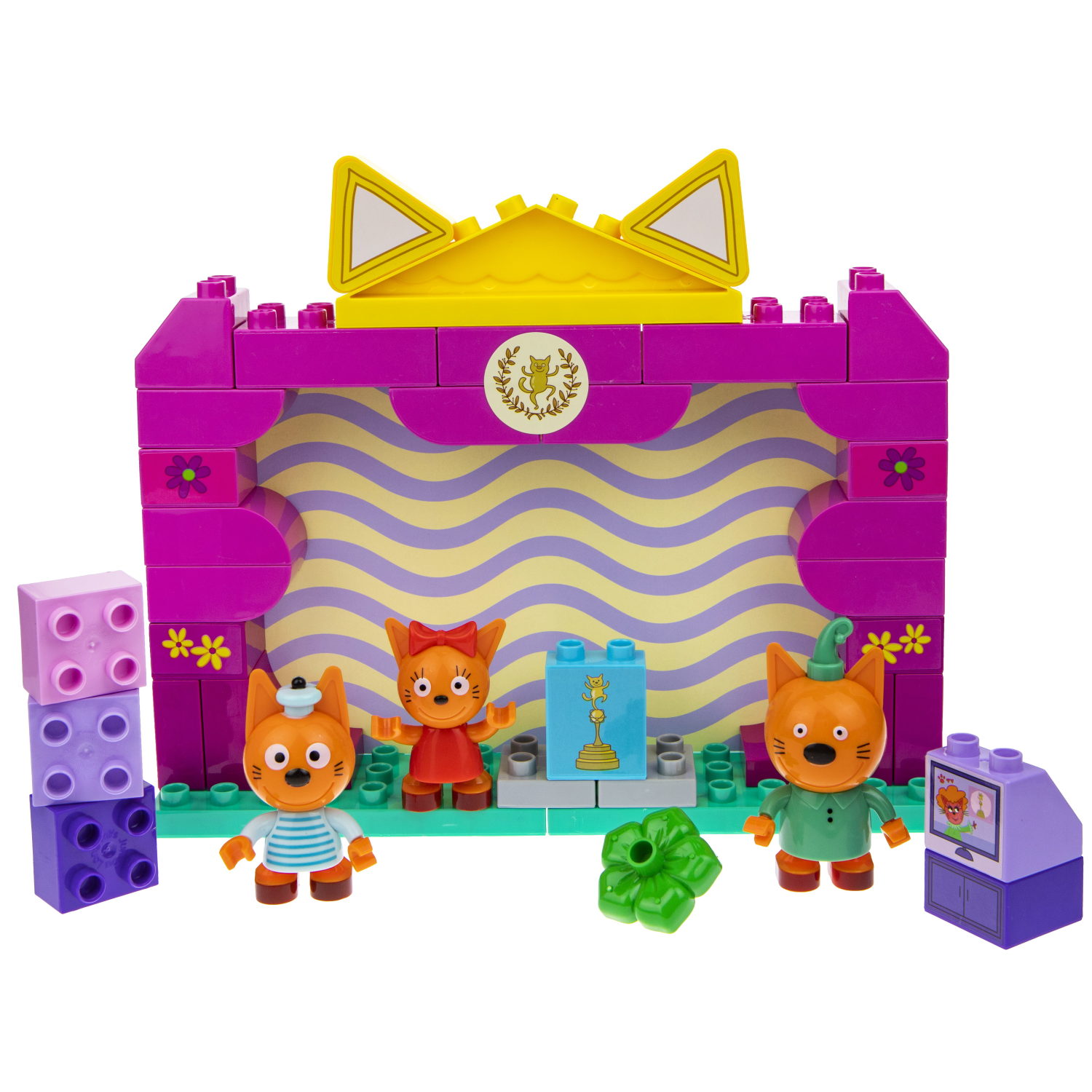 Конструктор 1TOY Три кота "Котята на конкурсе", 40 деталей