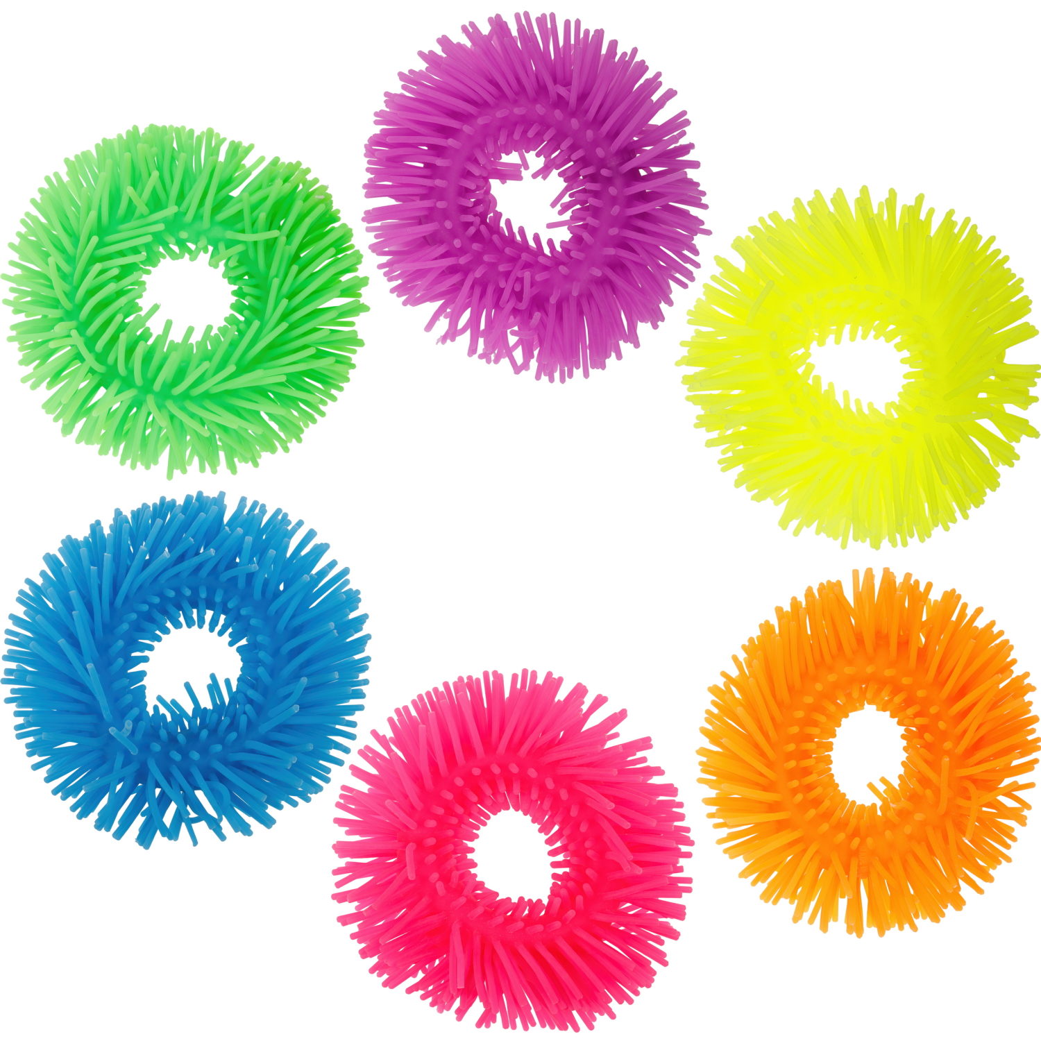 1TOY эластичный браслет-антистресс ЛАПША, однотонный, 6 видов в асс.