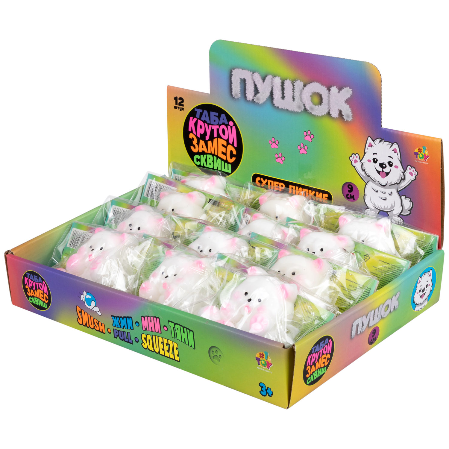 Таба сквиш 1TOY Крутой замес Муссик, собачка, 6,5х9х3,5 см