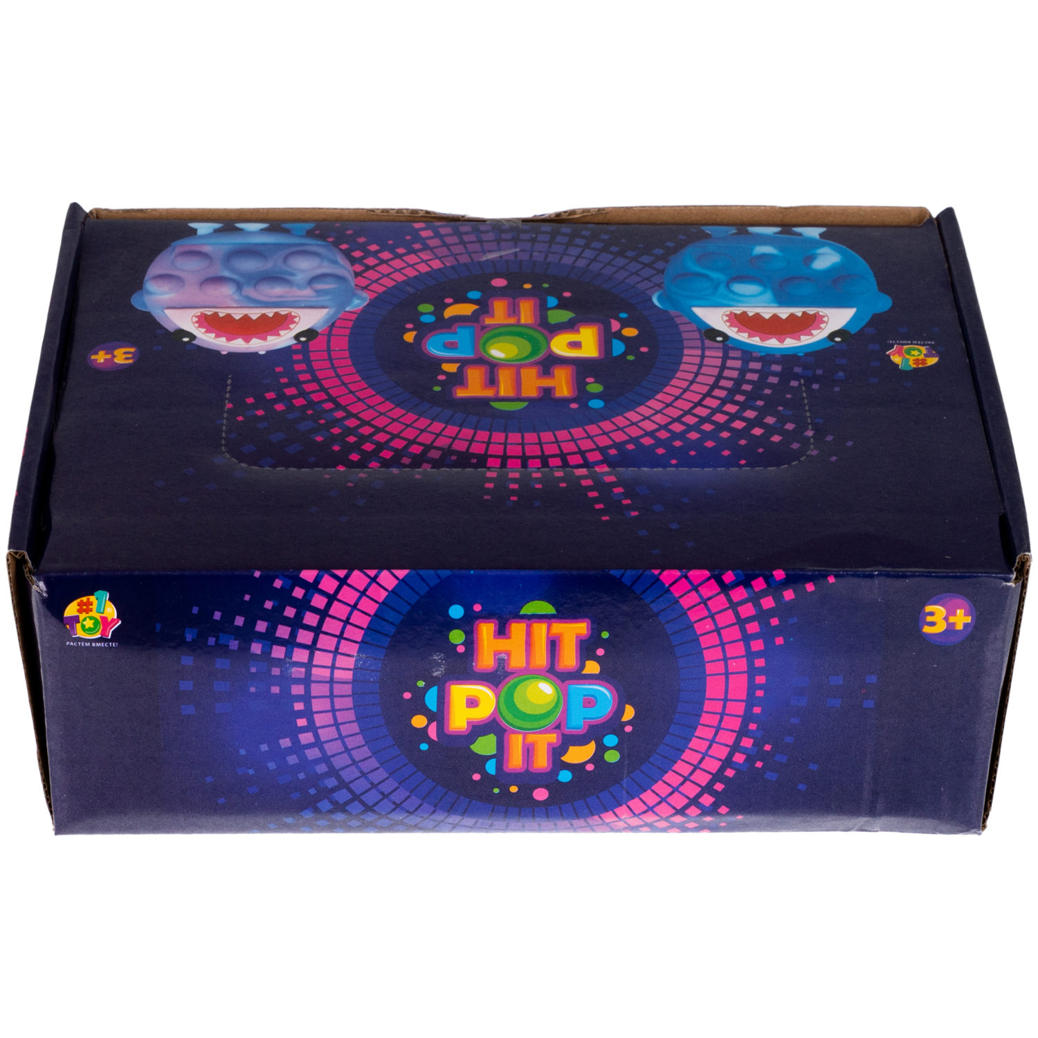 1toy Жмяка Hit Pop It "Акула" на присосках, 8х7х3,5 см, 3 вида в ассортименте