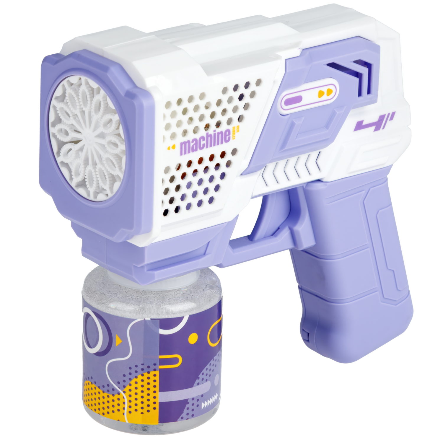 1toy Мы-шарики! игрушка для пуск. мыл. пуз. на бат. Бластер 15*16 см со свет эфф, 1* 90 мл, коробка, фиолет