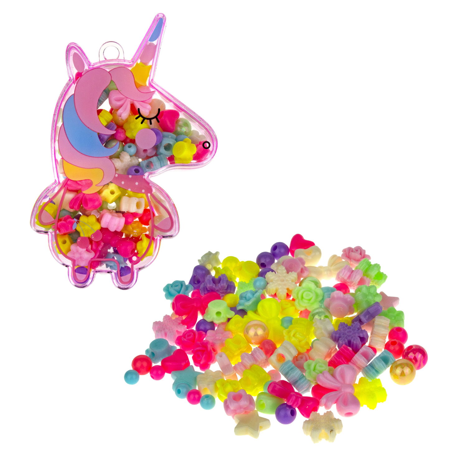 1TOY набор бусин "Bijou DIY" Единорог, 140 бусин
