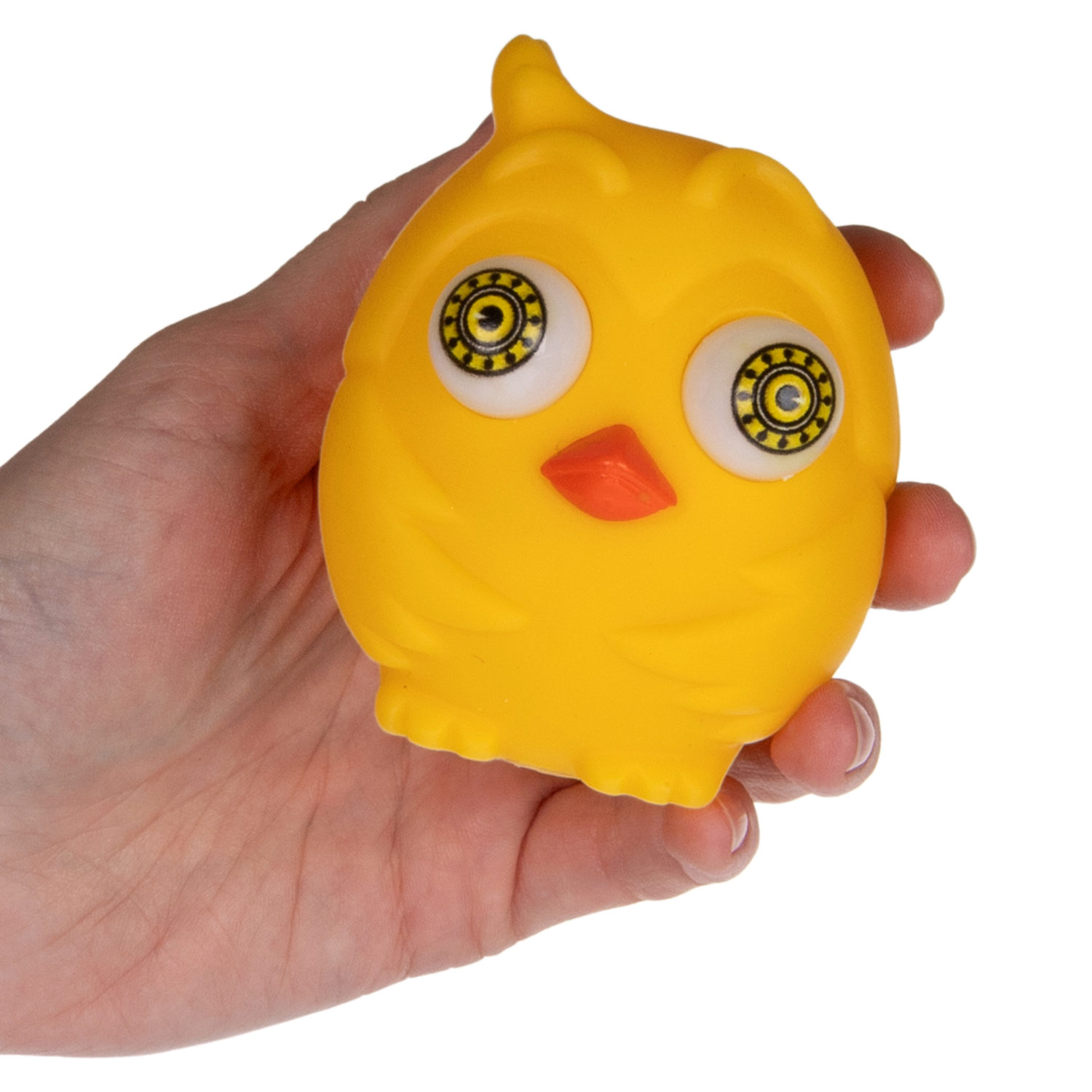 1TOY Пучеглаз-антистресс "Птицы" 7х6x5 см, жёлтый