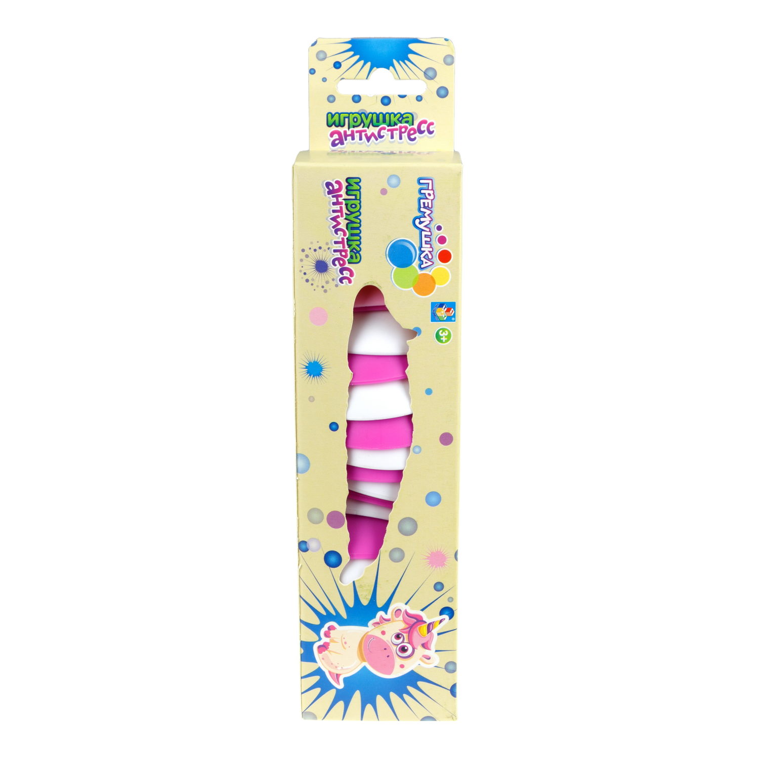 Единорог 1TOY Гремушка, 3 цвета в ассортименте