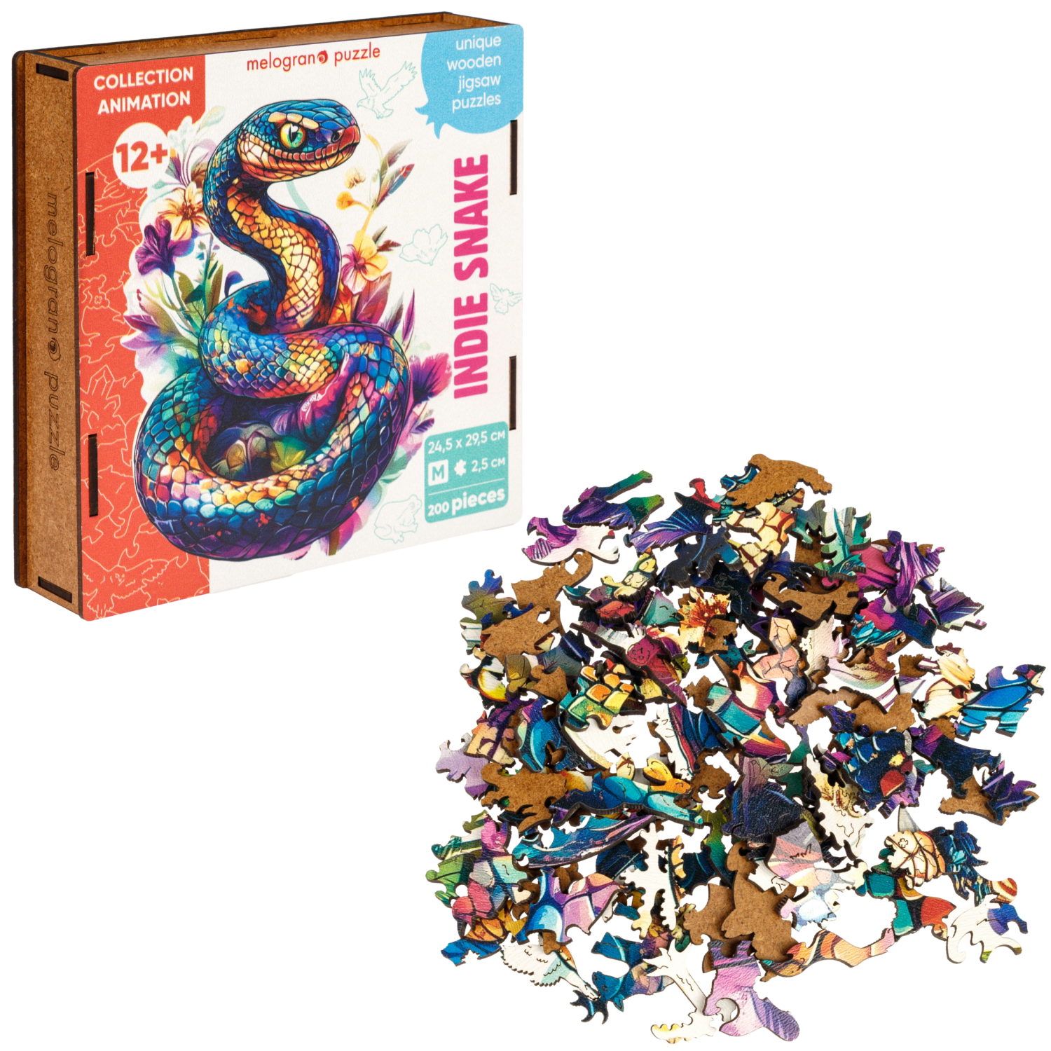 Деревянные пазлы Collection Animation Индийская змея, 200 деталей
