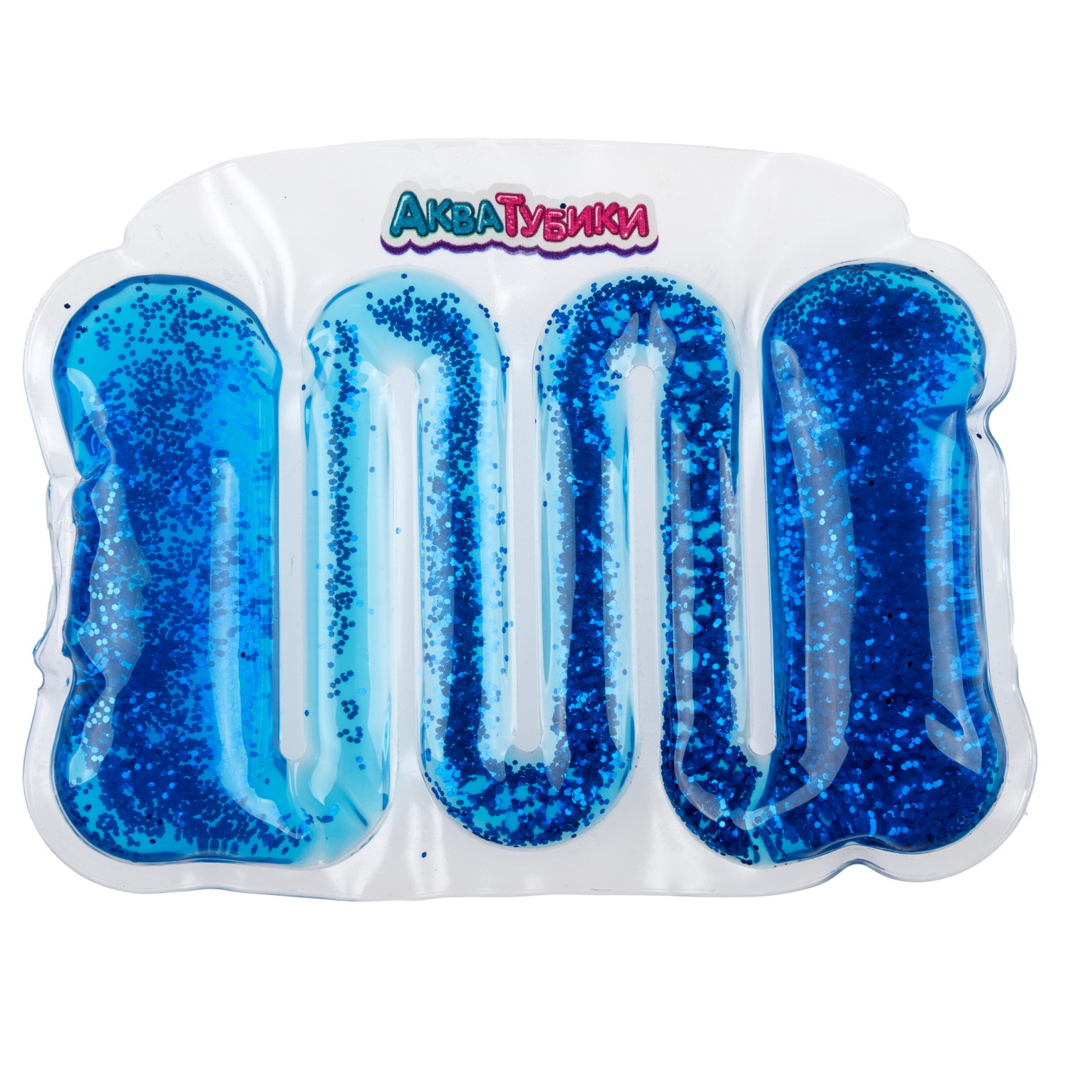 Акватубики переливайка 1TOY «Салют» скользун с водой внутри, антистресс для рук, жмякалка, 4 цвета в ассортименте