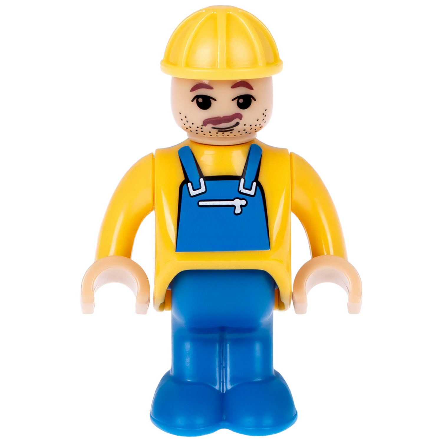 Деревянная железная дорога 1TOY GOODOK в коробке-трансформере, 56 элементов