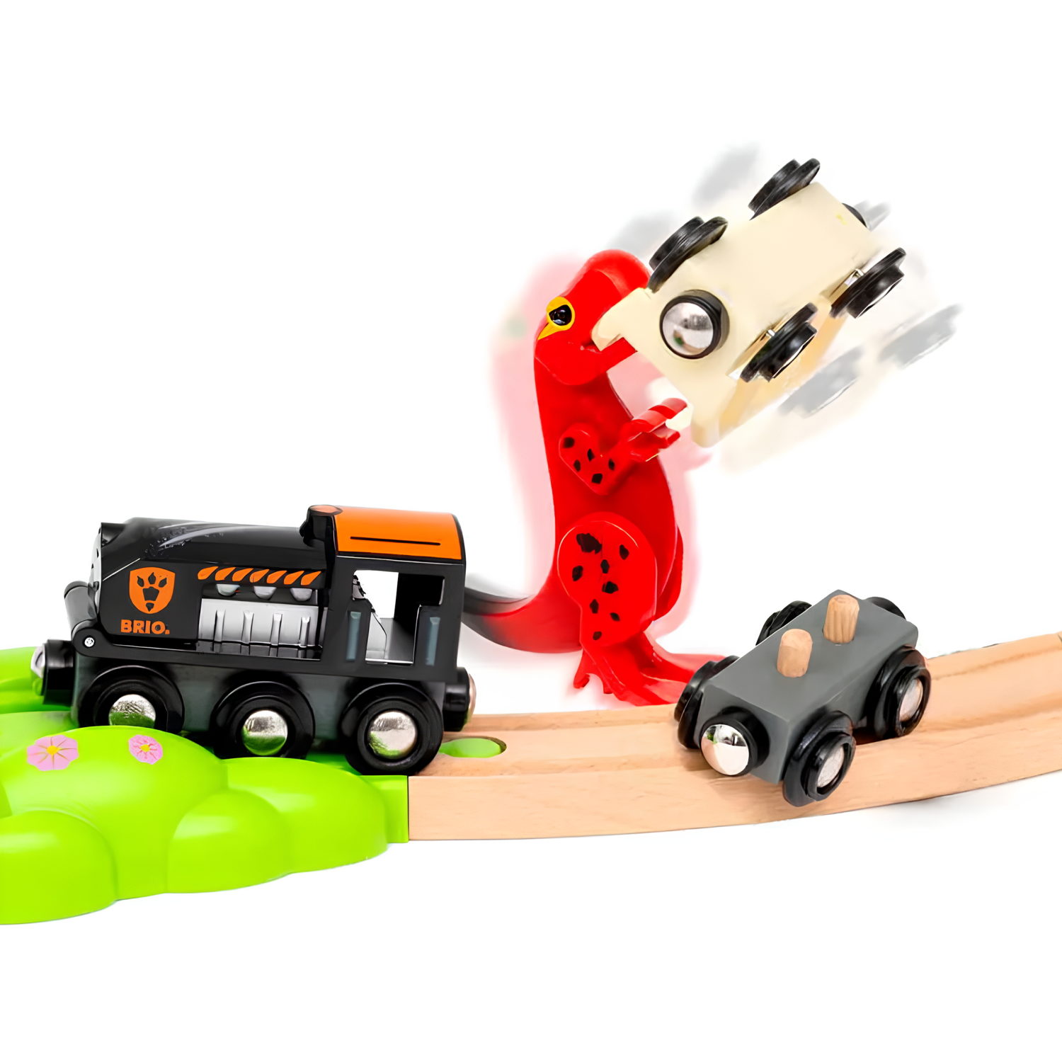 Деревянная железная дорога BRIO Делюкс "Дино", 12 элементов