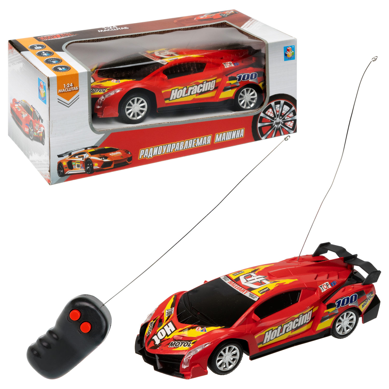 Машинка на пульте управления 1TOY со светом