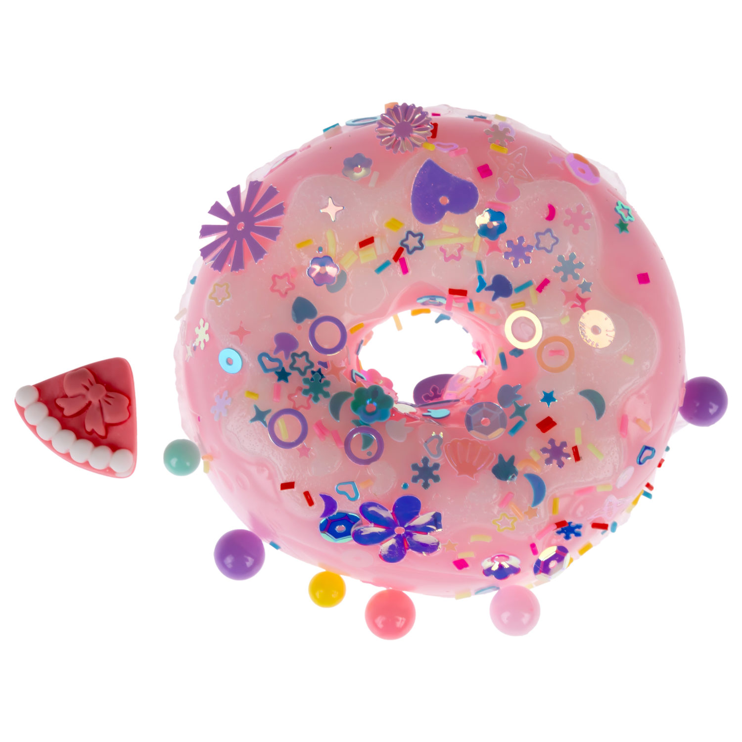 Игрушка-антистресс 1TOY Крутой замес «Няшка-вкусняшка», «Пончик с посыпкой», с колокольчиком, в ассортименте