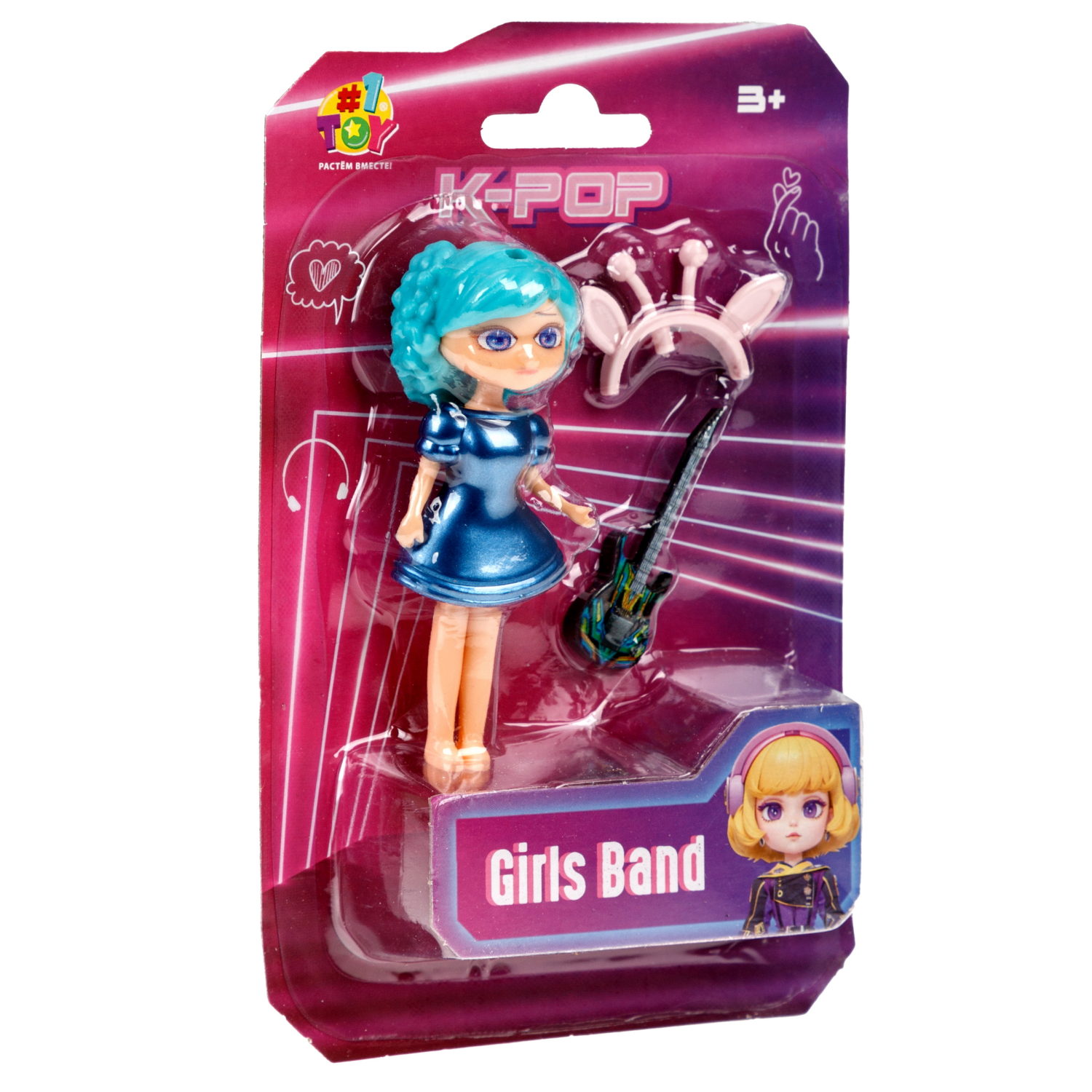 Кукла 1TOY K-POP Girls band с музыкальными инструментами, 30 видов в ассортименте