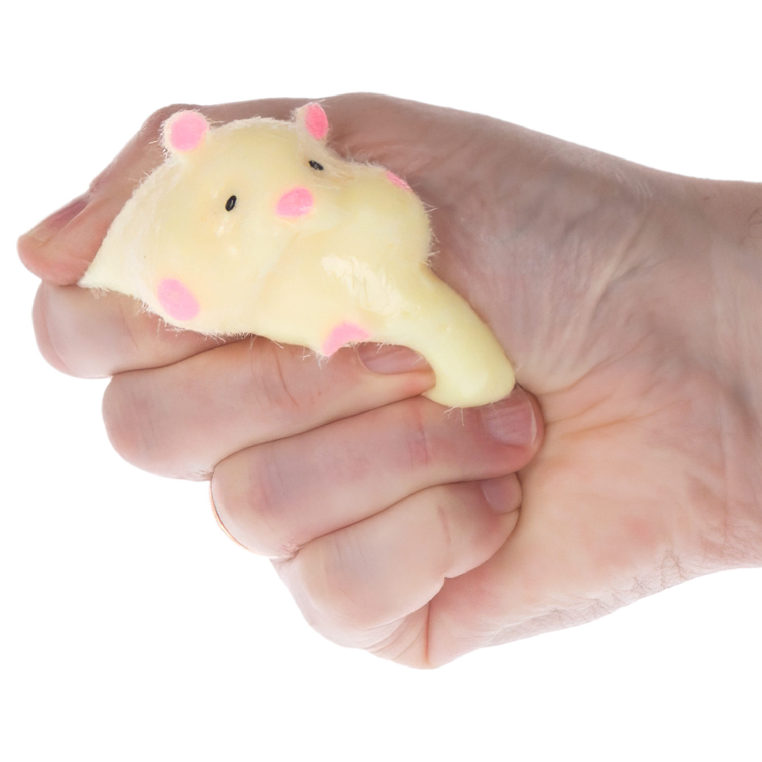 Таба сквиш 1TOY Крутой замес Пушок,  Хомяк, 7х5,5х3 см