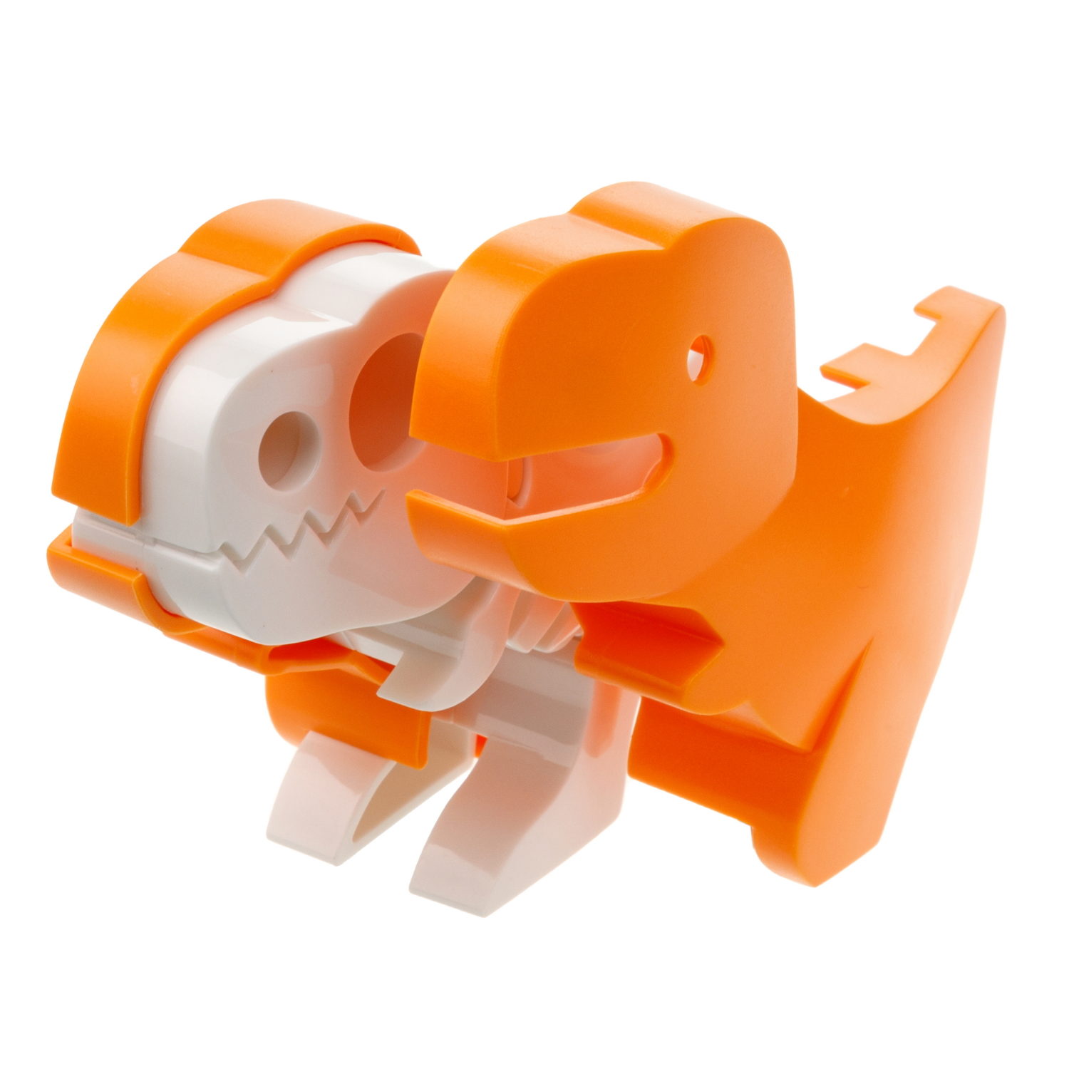Игрушка динозавр 1TOY 3Dino Magnetic Тираннозавр, сборный, с магнитом, для развития моторики и сил рук, цвет оранжевый