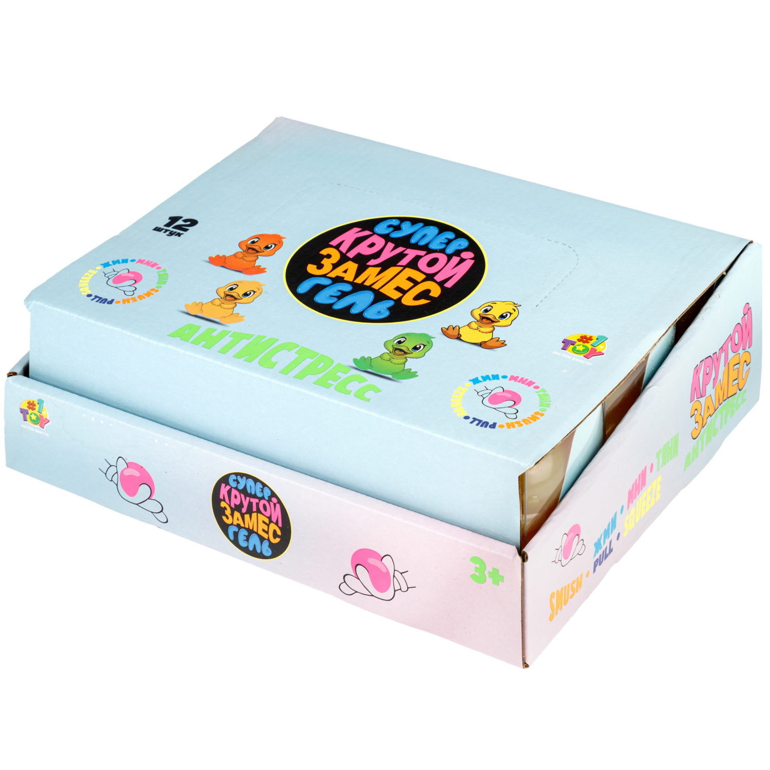 Игрушка-антистресс 1TOY Крутой замес Супергель Утка, 8х5х5 см, в ассортименте