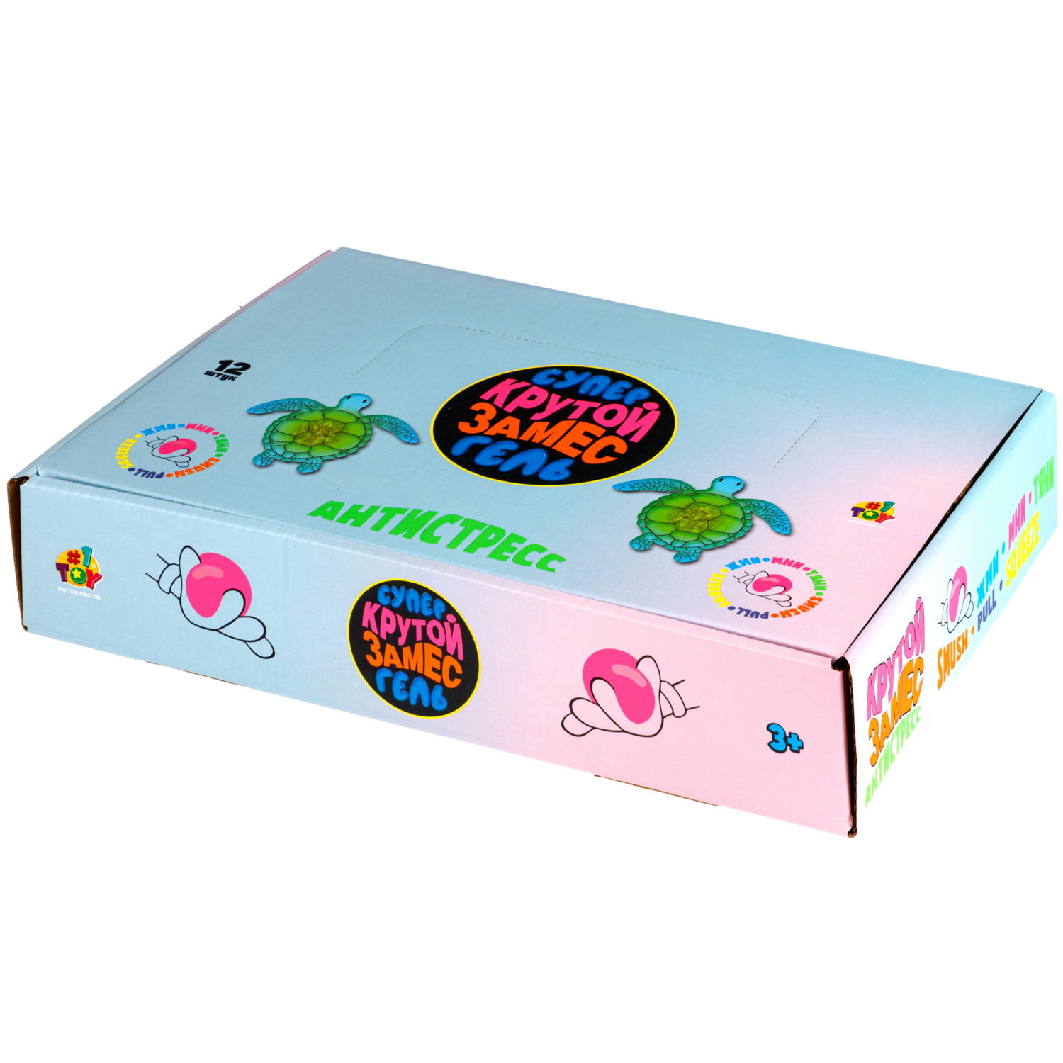 Игрушка-антистресс 1TOY Крутой замес Супергель Черепаха, 10,5х10х5 см, в ассортименте