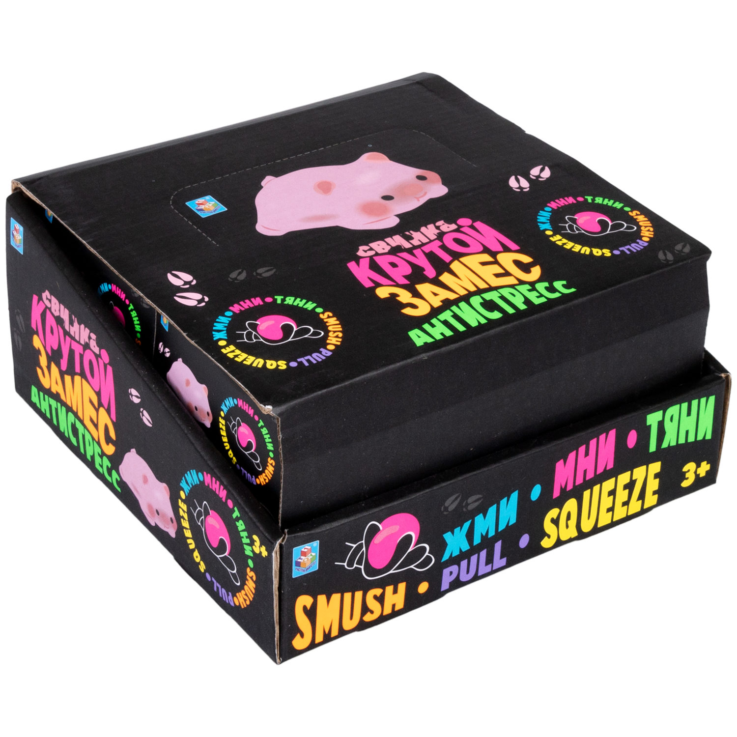 Антистресс-игрушка для рук 1TOY Крутой замес свинка, 6*7,5см