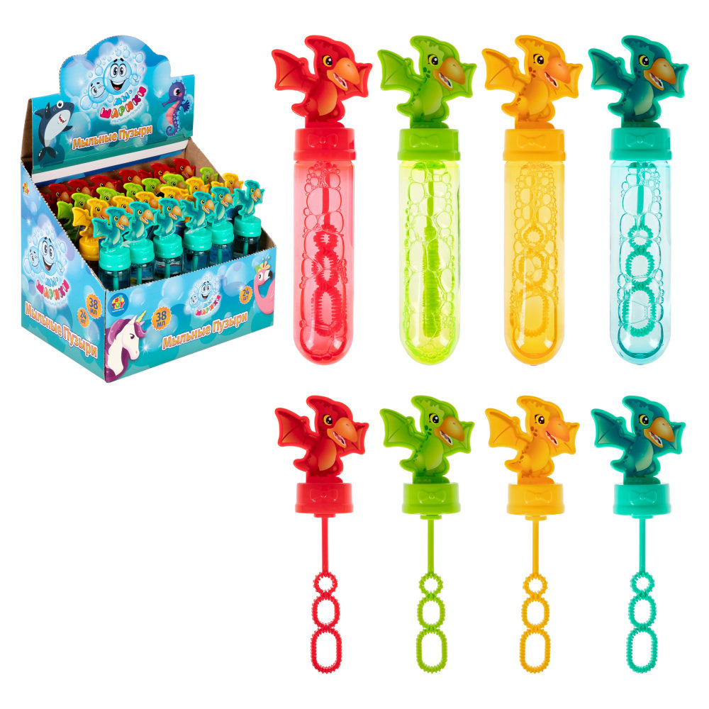 Мыльные пузыри 1TOY Мы-шарики! Динозавр птеродактиль, 38 мл, в ассортименте