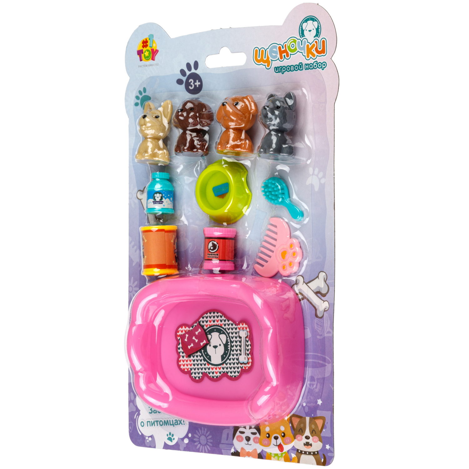 Игровой набор 1TOY "Щеночки", в ассортименте