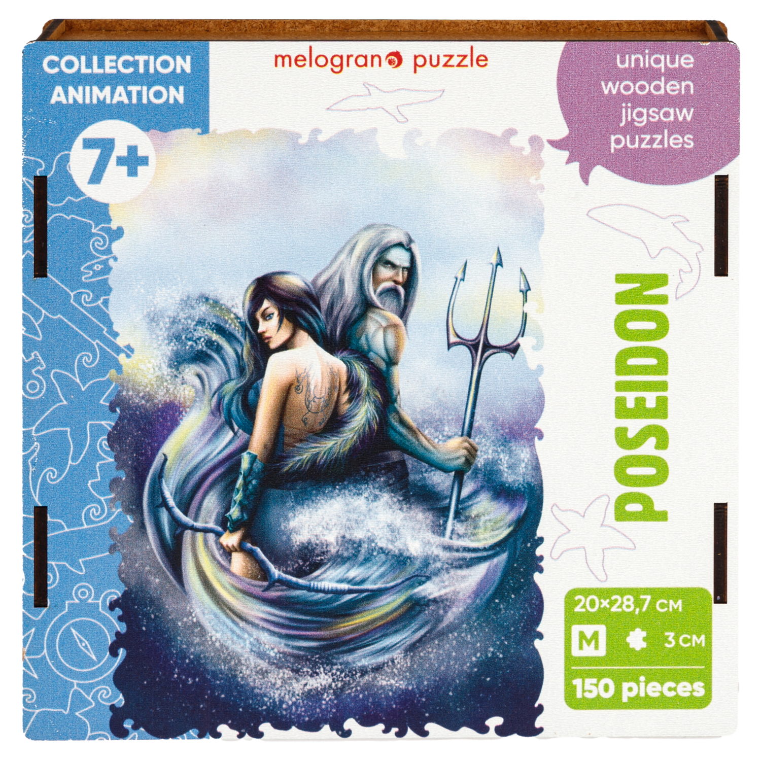 Деревянные пазлы Collection Animation Посейдон, 150 деталей