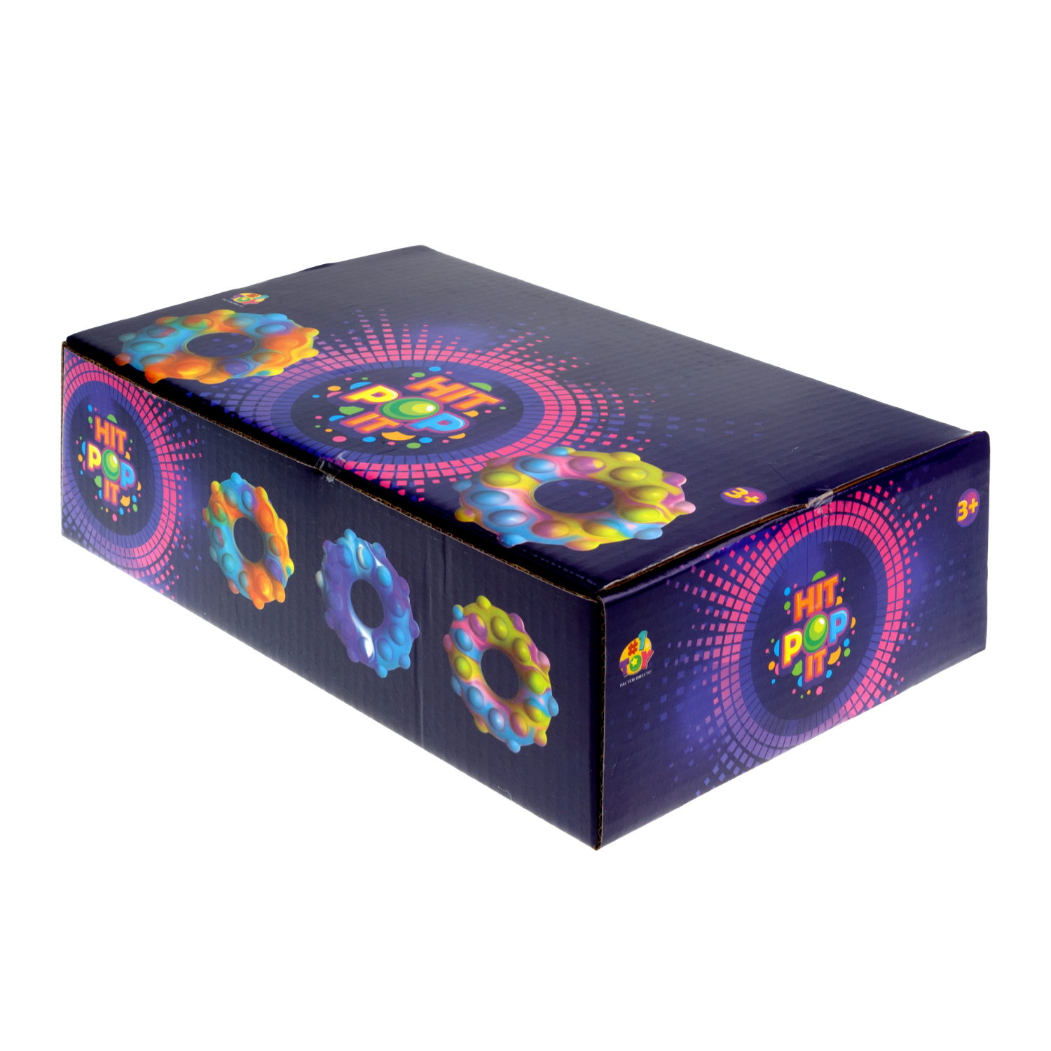 1toy Жмяка Hit Pop It "Пончик" 7 см, 3 вида в асс.