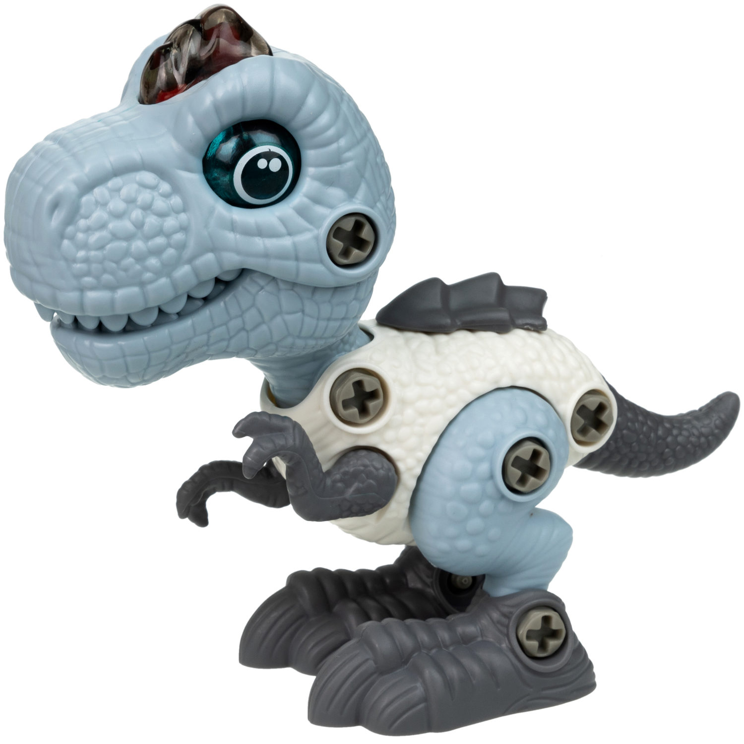 Интерактивная игрушка динозавр 1toy RoboLife Тираннозавр, детская, музыкальная, конструктор, робот, со световыми эффектами, для девочек и мальчиков