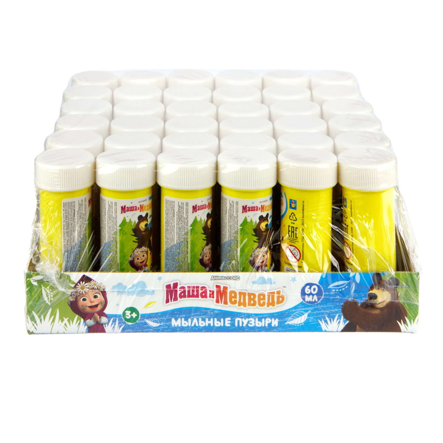 Мыльные пузыри 1TOY Маша и Медведь, 60 мл