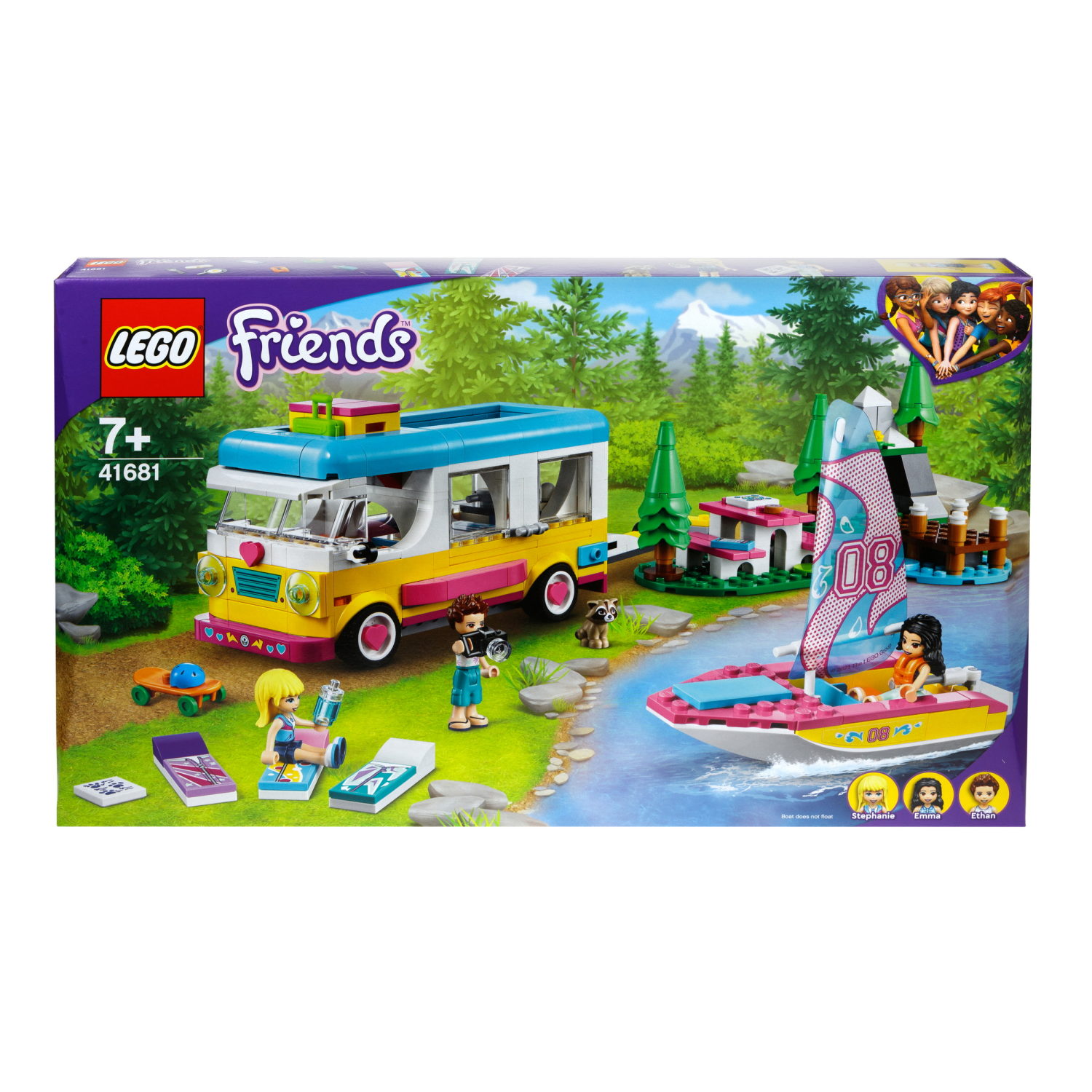 LEGO Friends Лесной дом на колесах и парусная лодка
