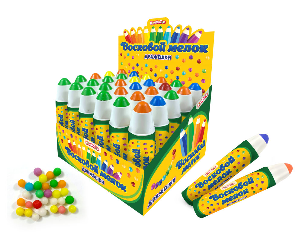 Восковой мелок Конфитой Дражешки, блок 30 шт (5г х 30 х 24)