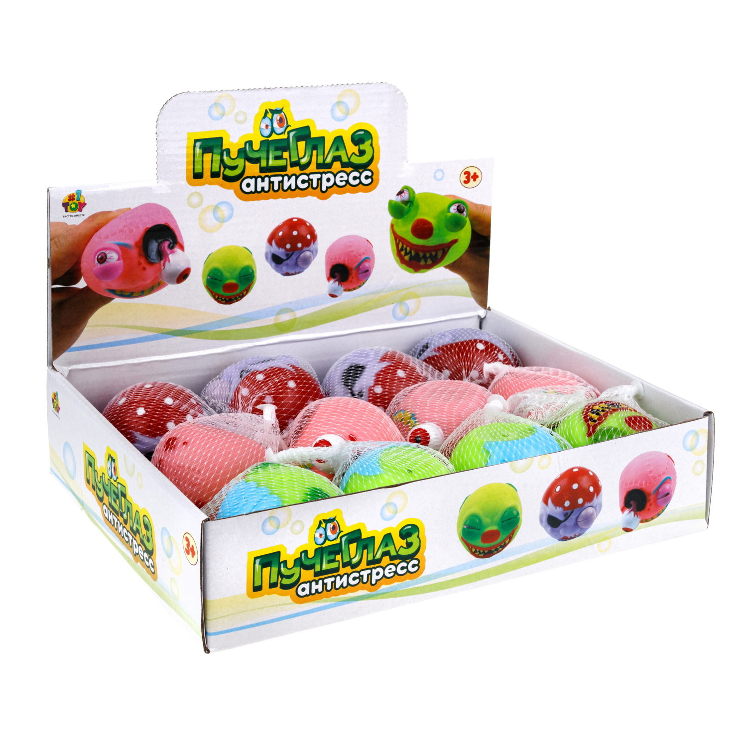 Игрушка антистресс для рук 1TOY пучеглаз Пираты, резиновая, мялка, жмякалка, для детей, для взрослого