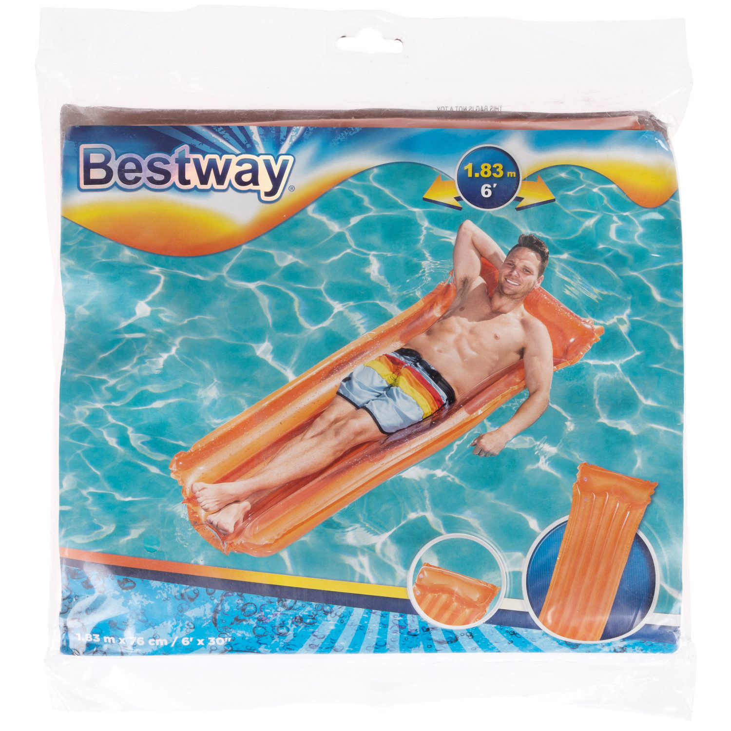 Надувной матрас для плавания Bestway 183 х 76 см, цвета микс