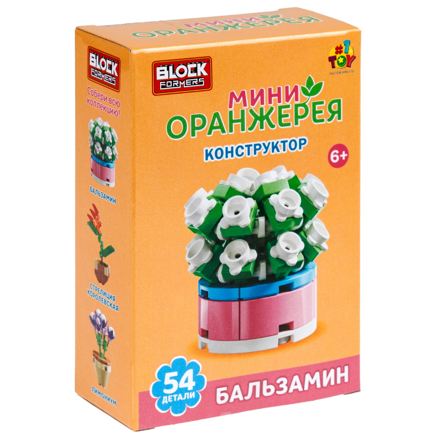 Конструктор 1TOY Blockformers Мини-оранжерея, 6 видов в ассортименте