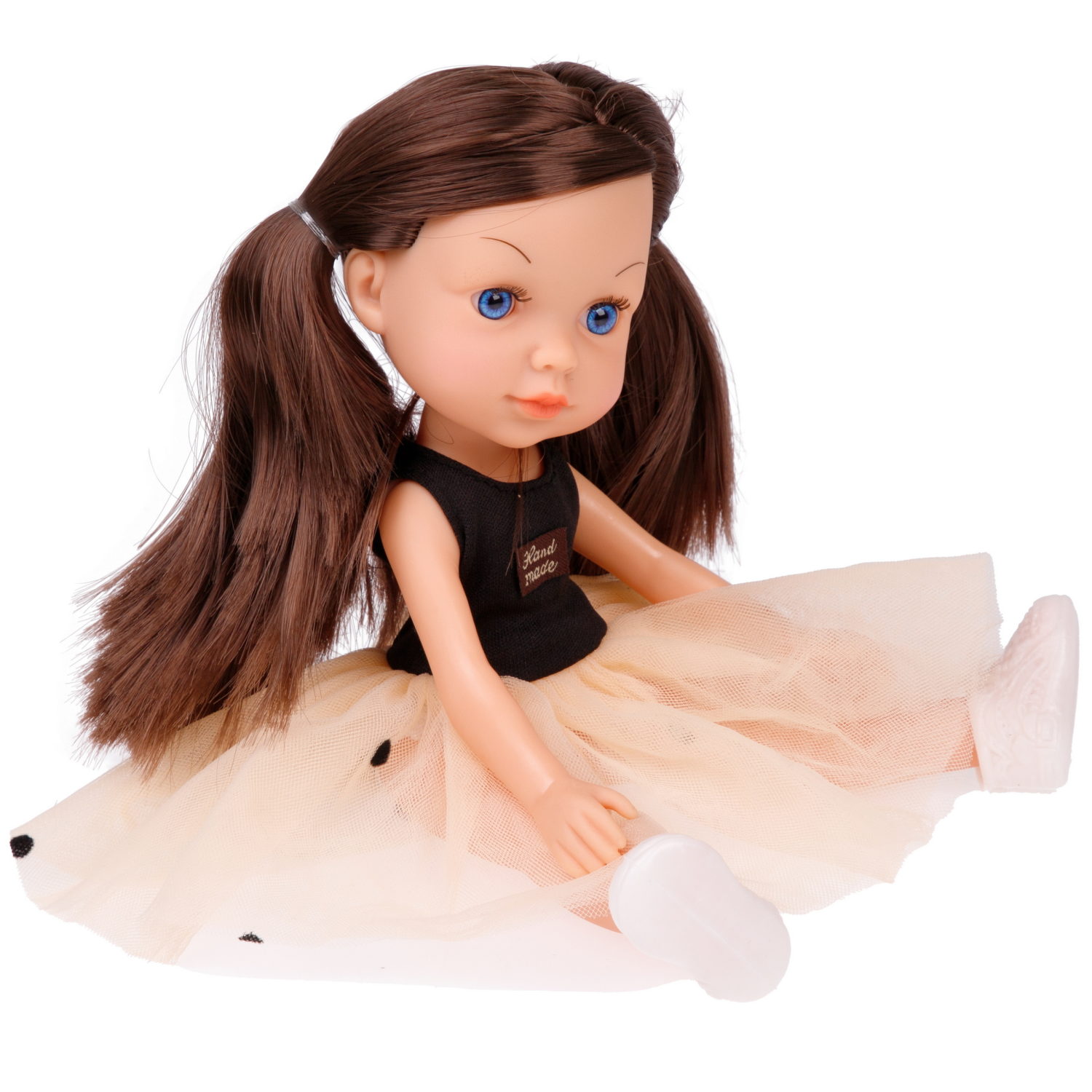 Кукла для девочки 1TOY Alisa испанский стиль, брюнетка с длинными волосами, маленькая, 23 см